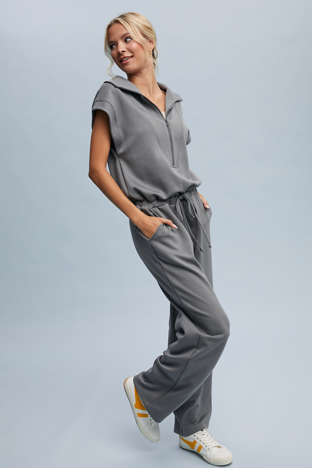 Scuba Half Zip Jumpsuit