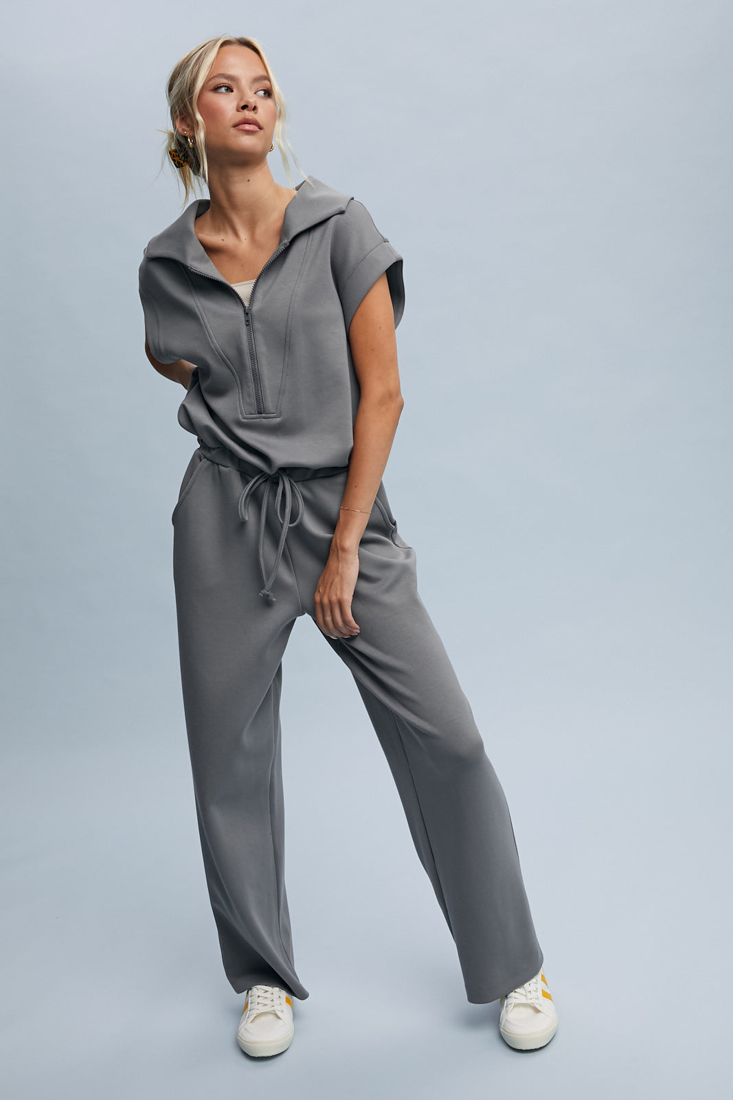 Scuba Half Zip Jumpsuit