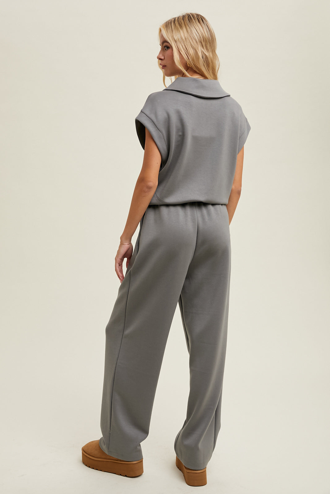 Scuba Half Zip Jumpsuit