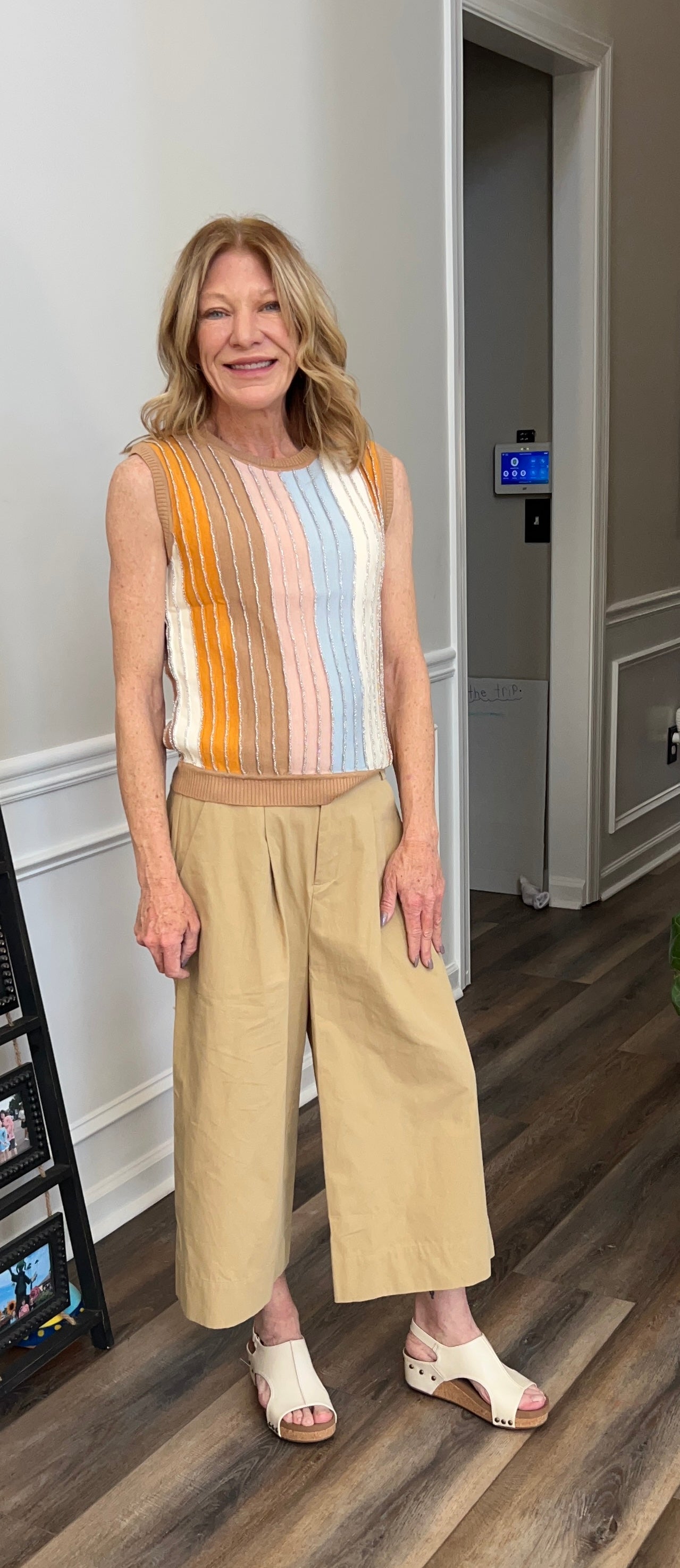 Cropped Wide Leg in Khaki