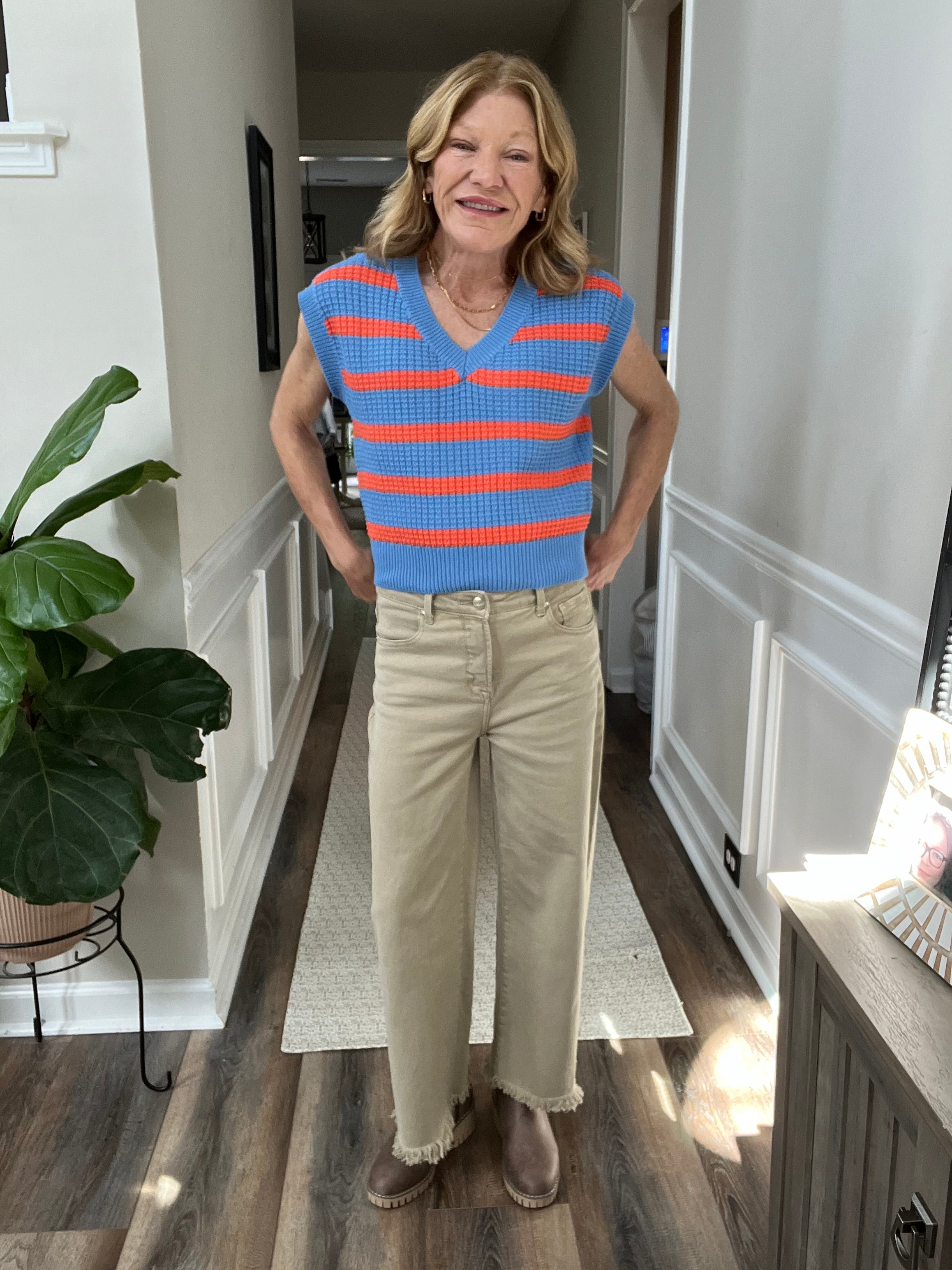 Stripe Sweater Vest