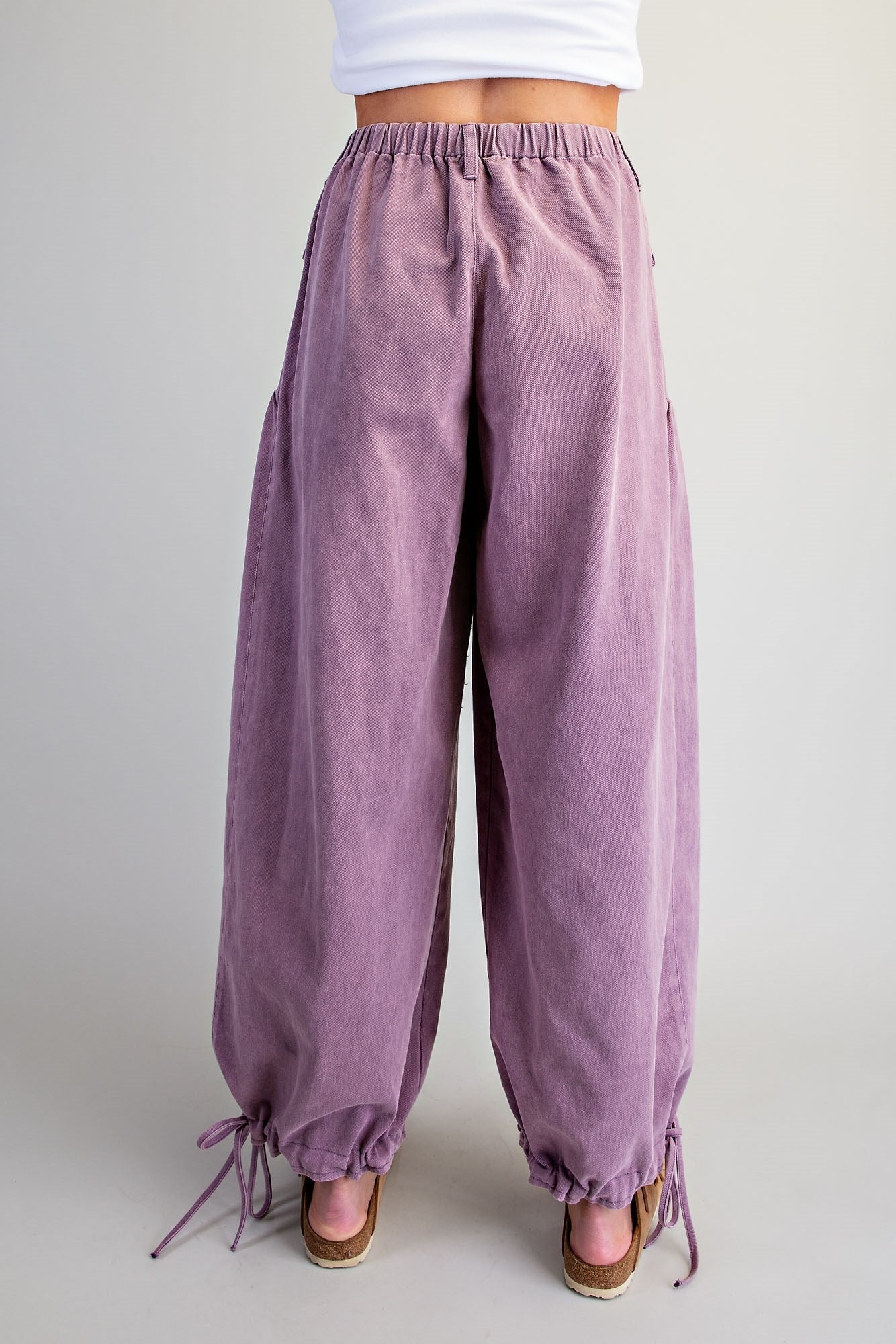 Mineral Washed Tie Cuffed Pants
