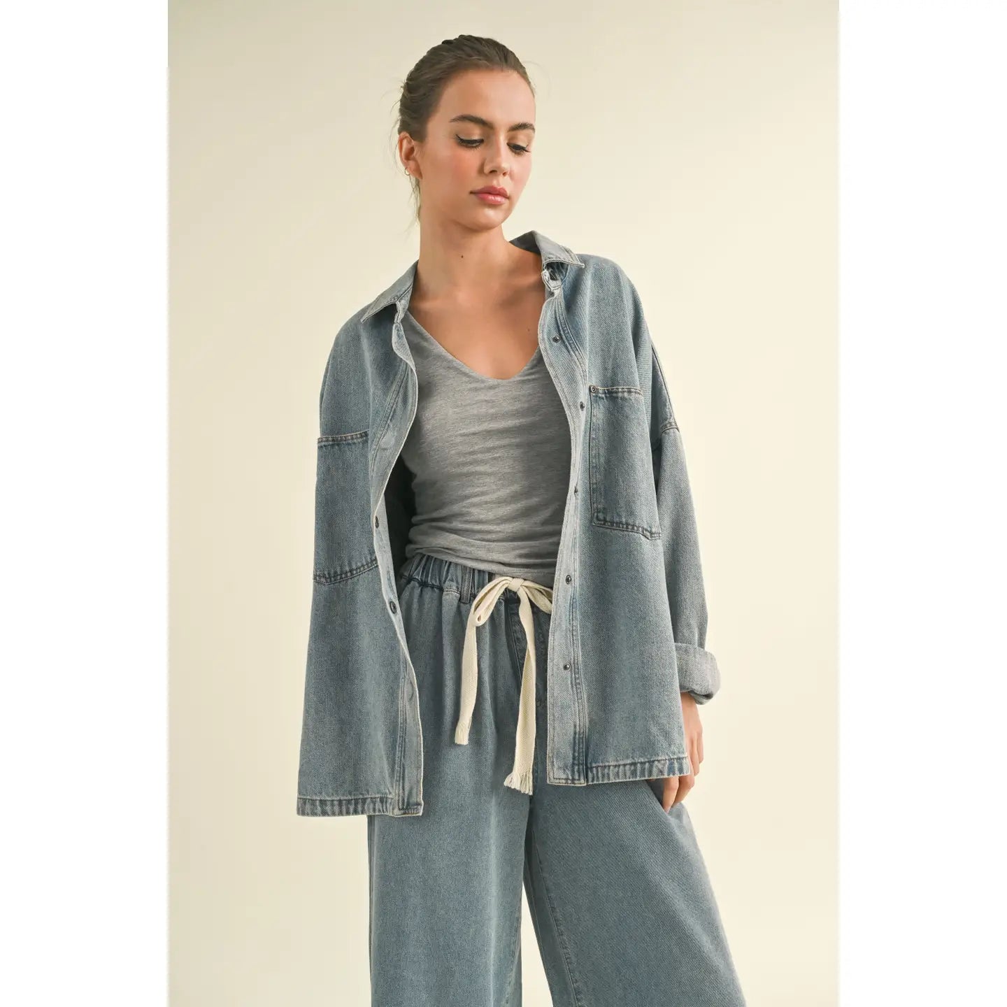 Snap Button Denim Jacket