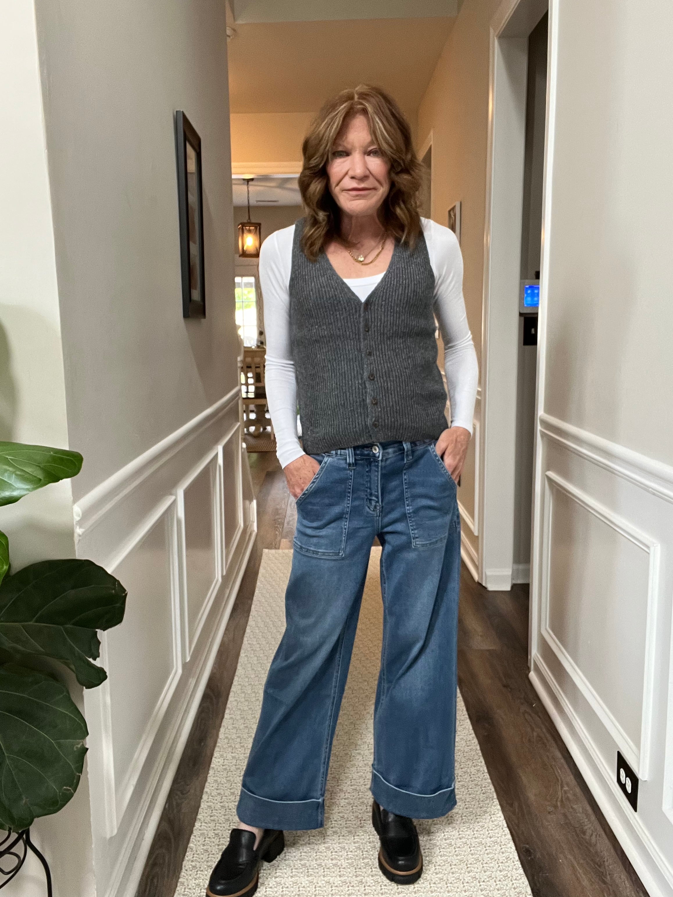 Vervet High Rise Baggy Wide Leg Jeans