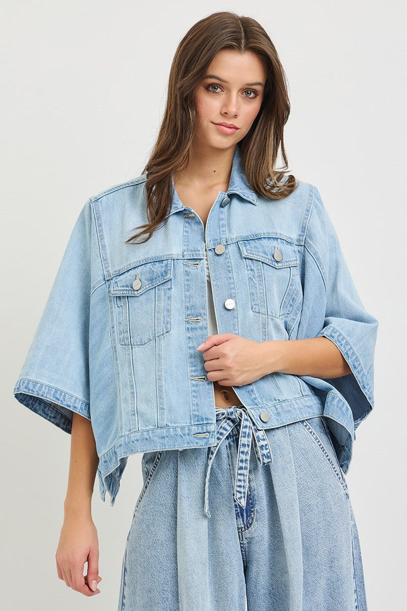 Risen Denim Cape