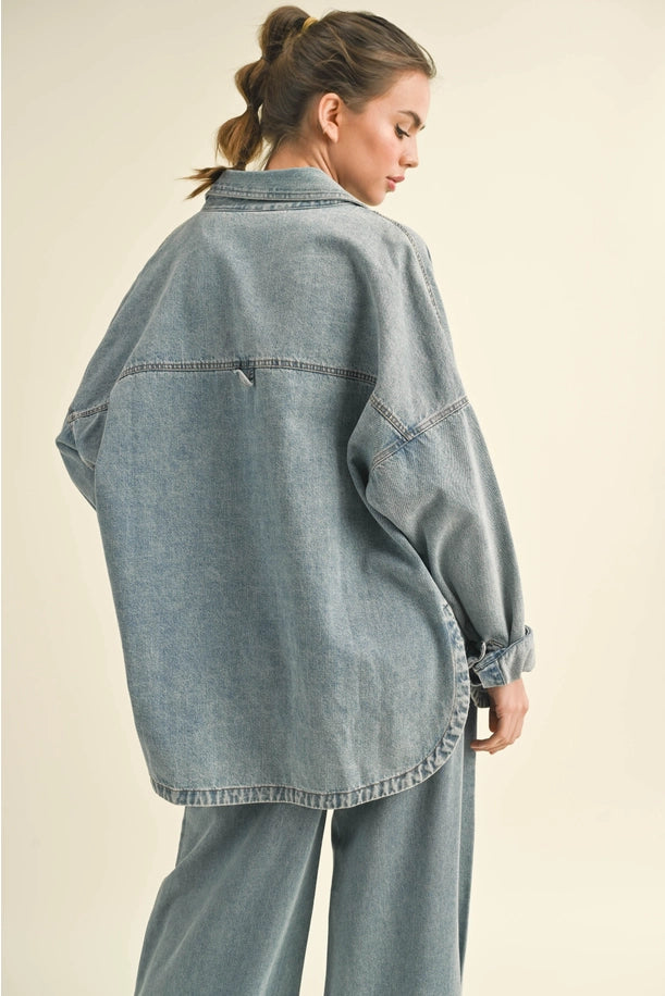 Snap Button Denim Jacket