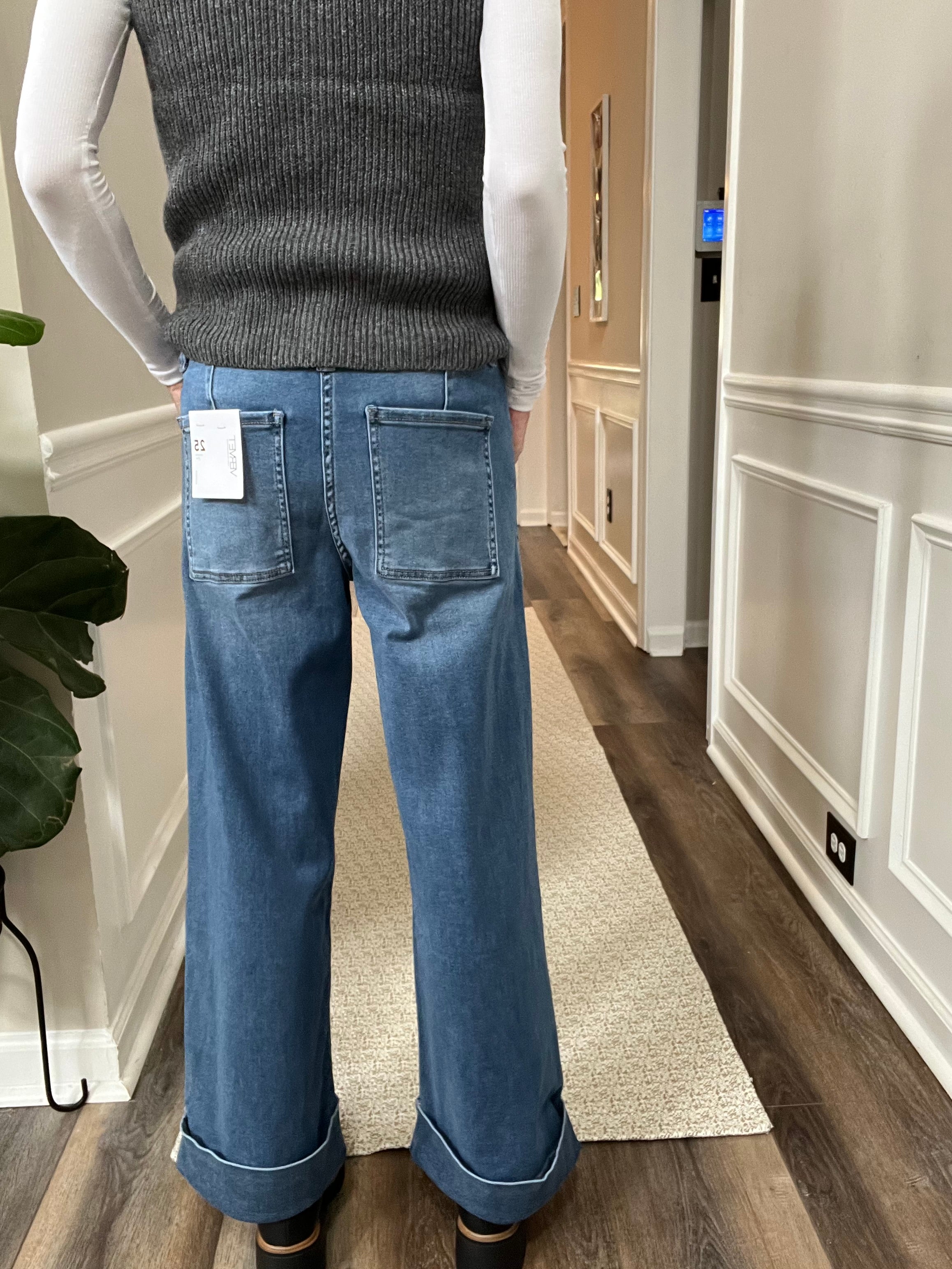 Vervet High Rise Baggy Wide Leg Jeans