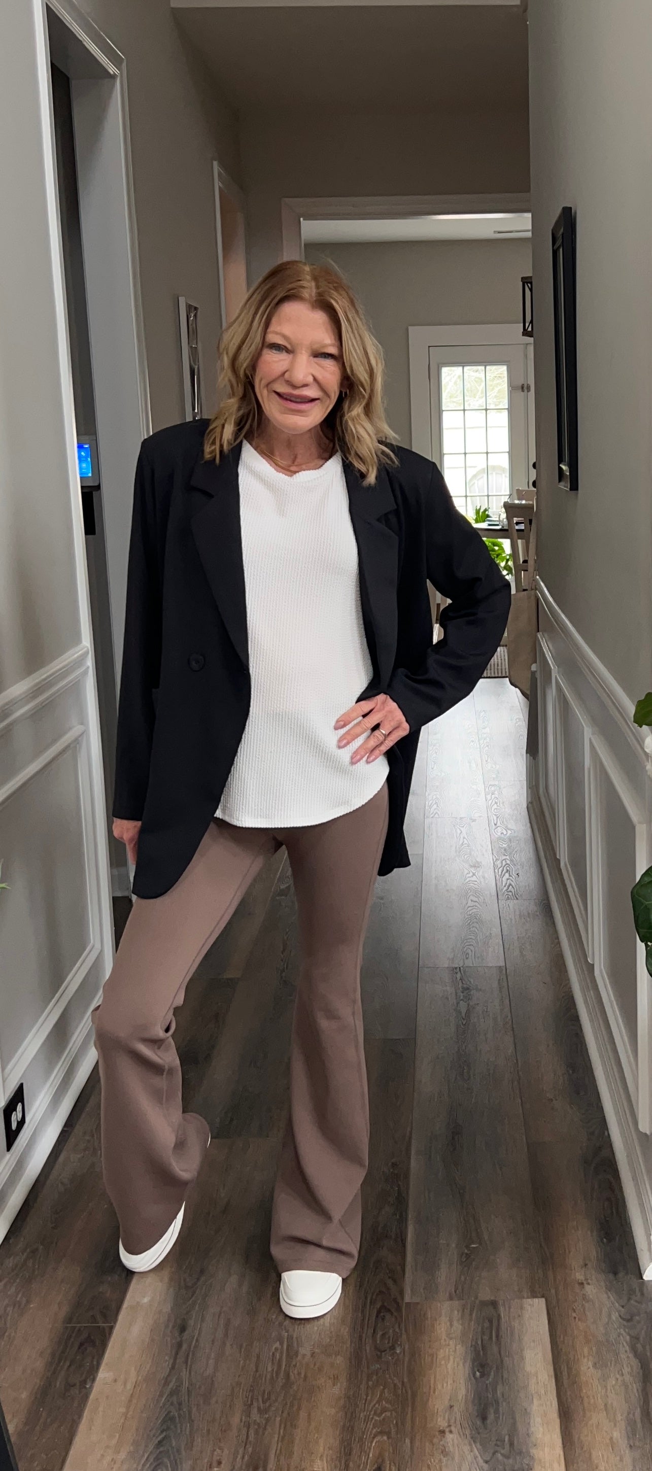 Flare leggings in Deep Taupe