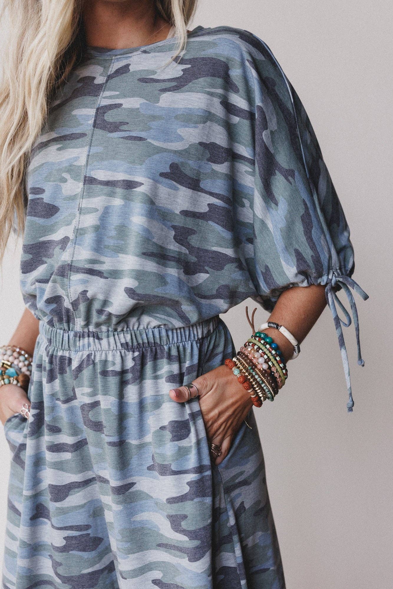 Carolina Comfy Wide Leg Jumpsuit - Camo