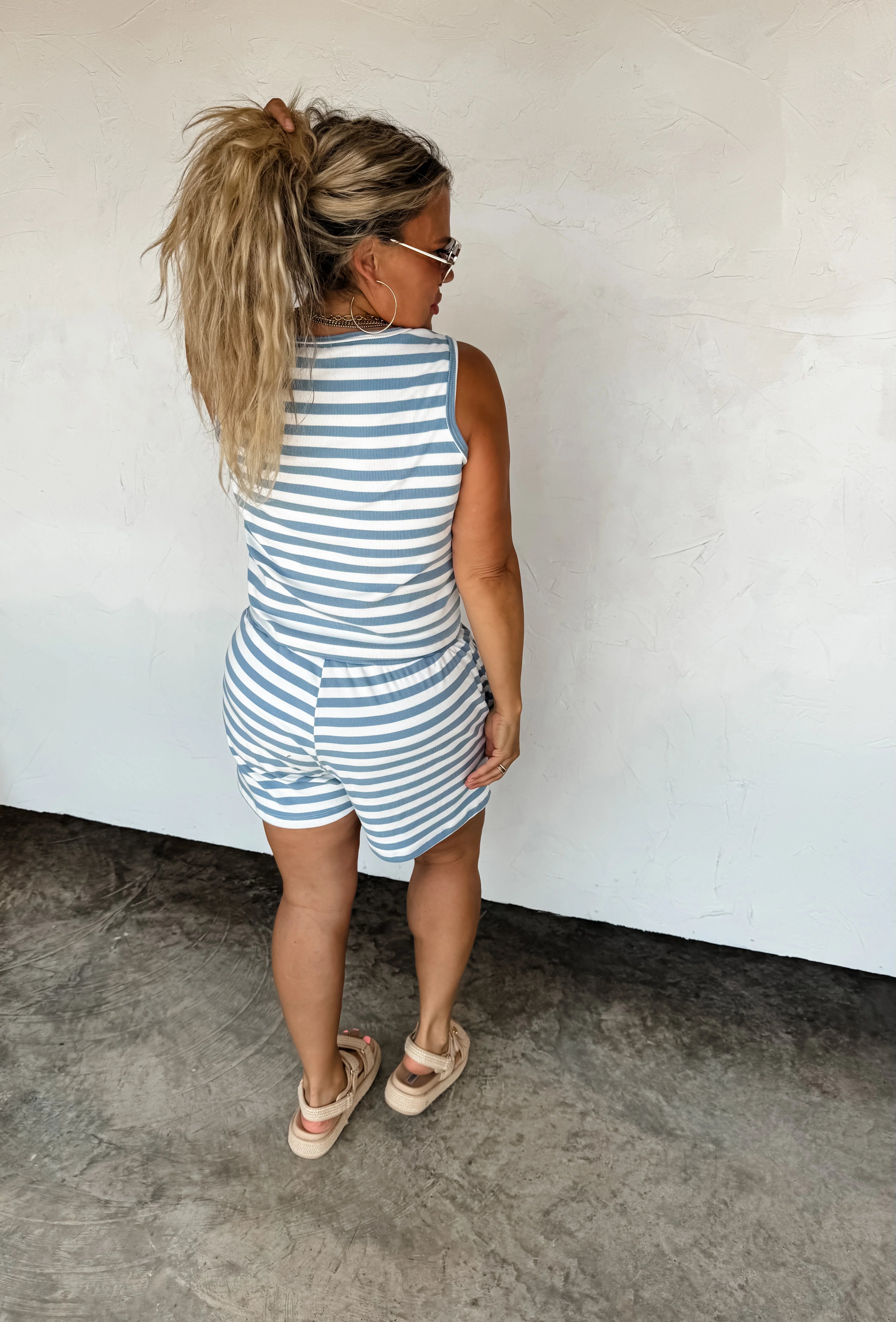Haven Tank and Short Set in Blue
