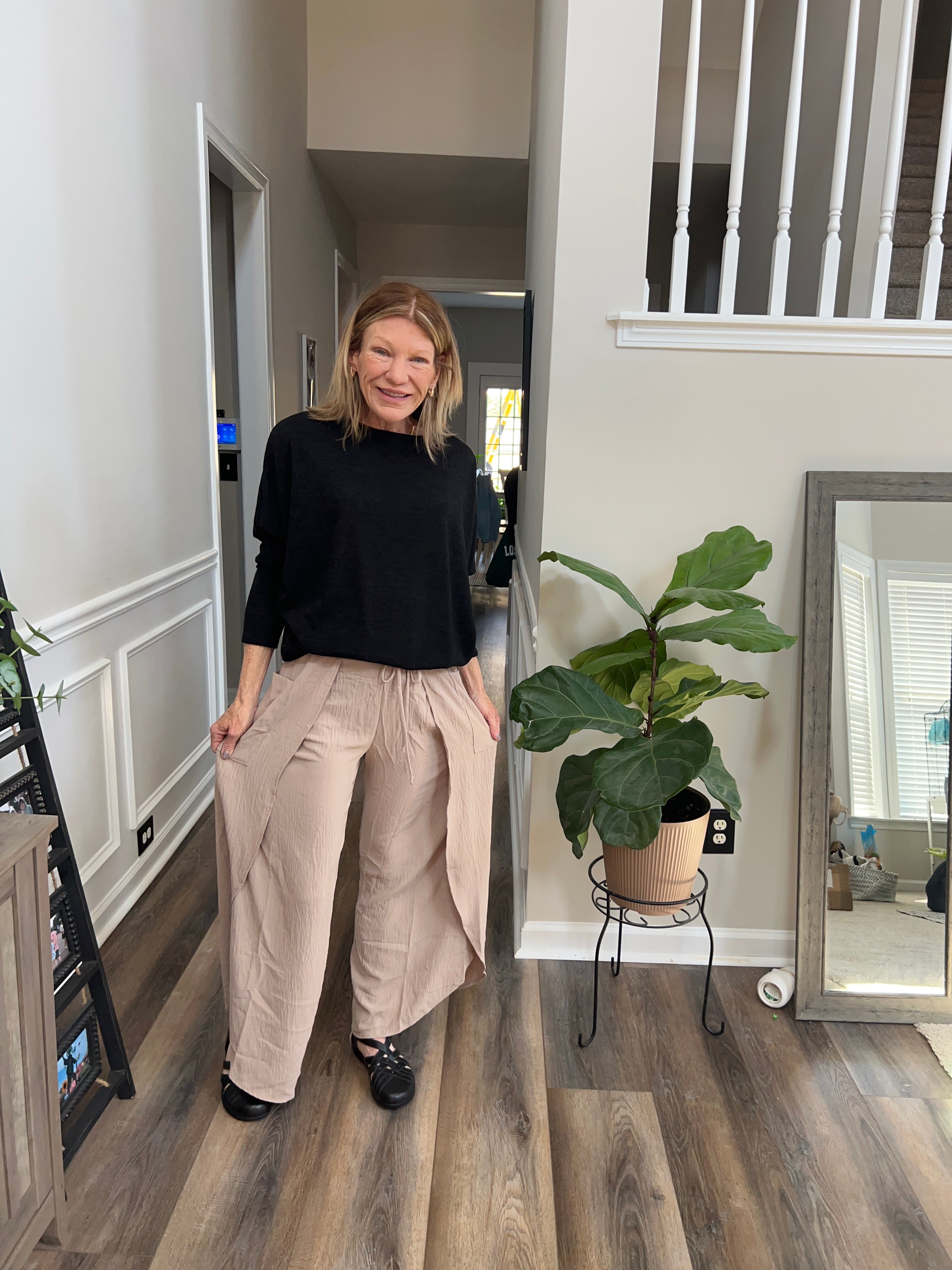 Mocha Colorblock Tiered Dress