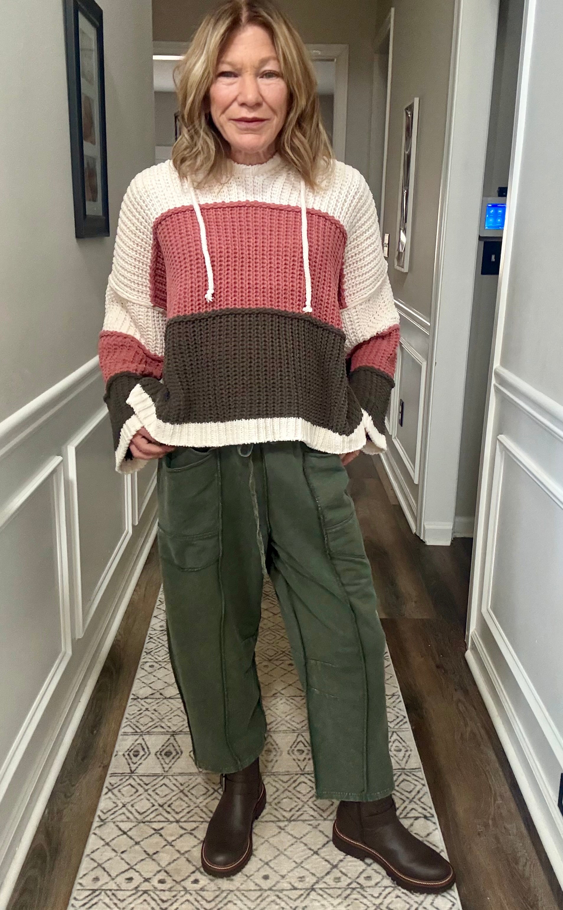 Mineral Washed Barrel Pants in Forest