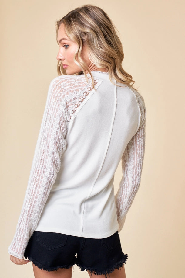 Lace Raglan Top