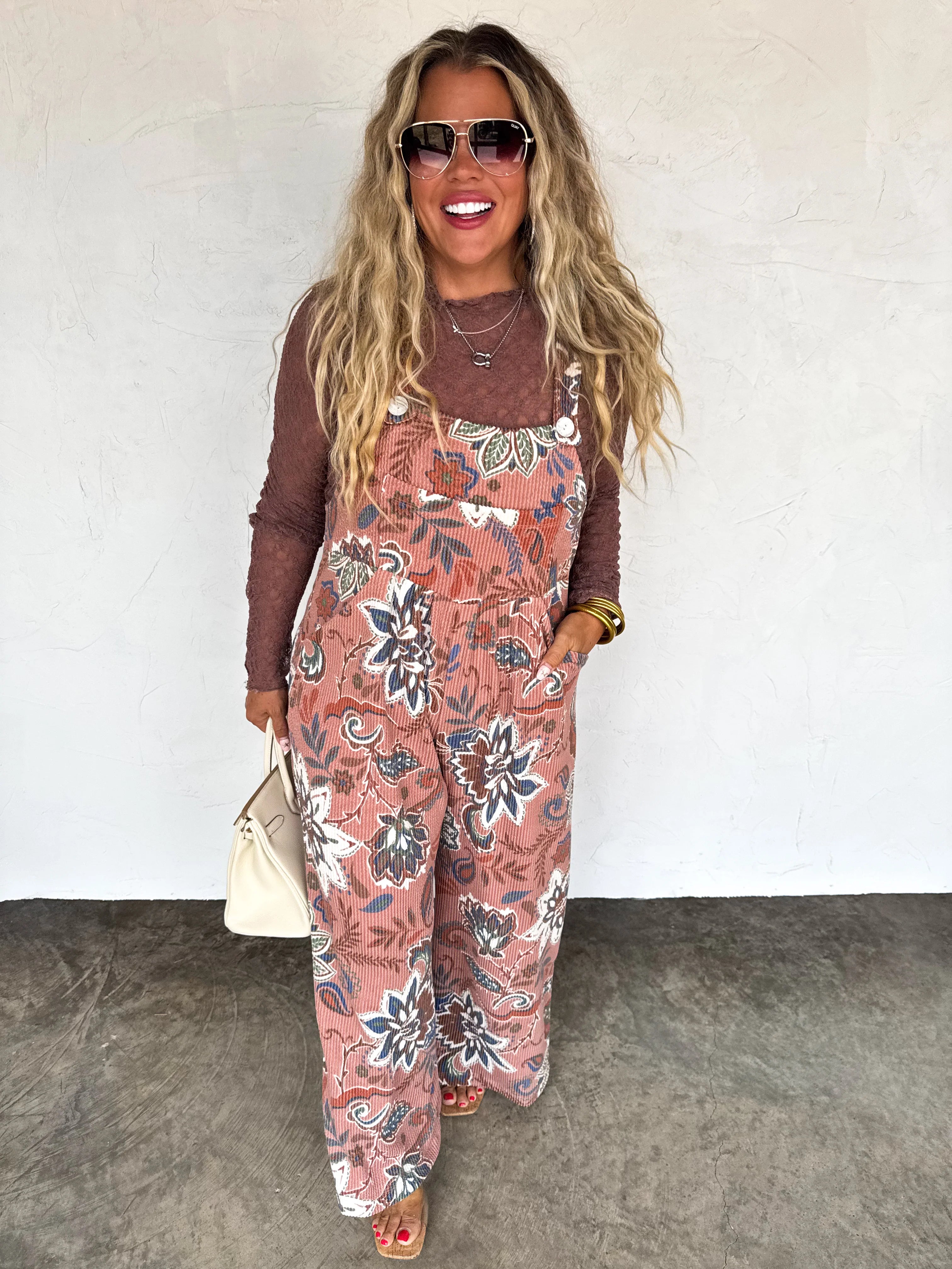 Karli Overalls in Floral