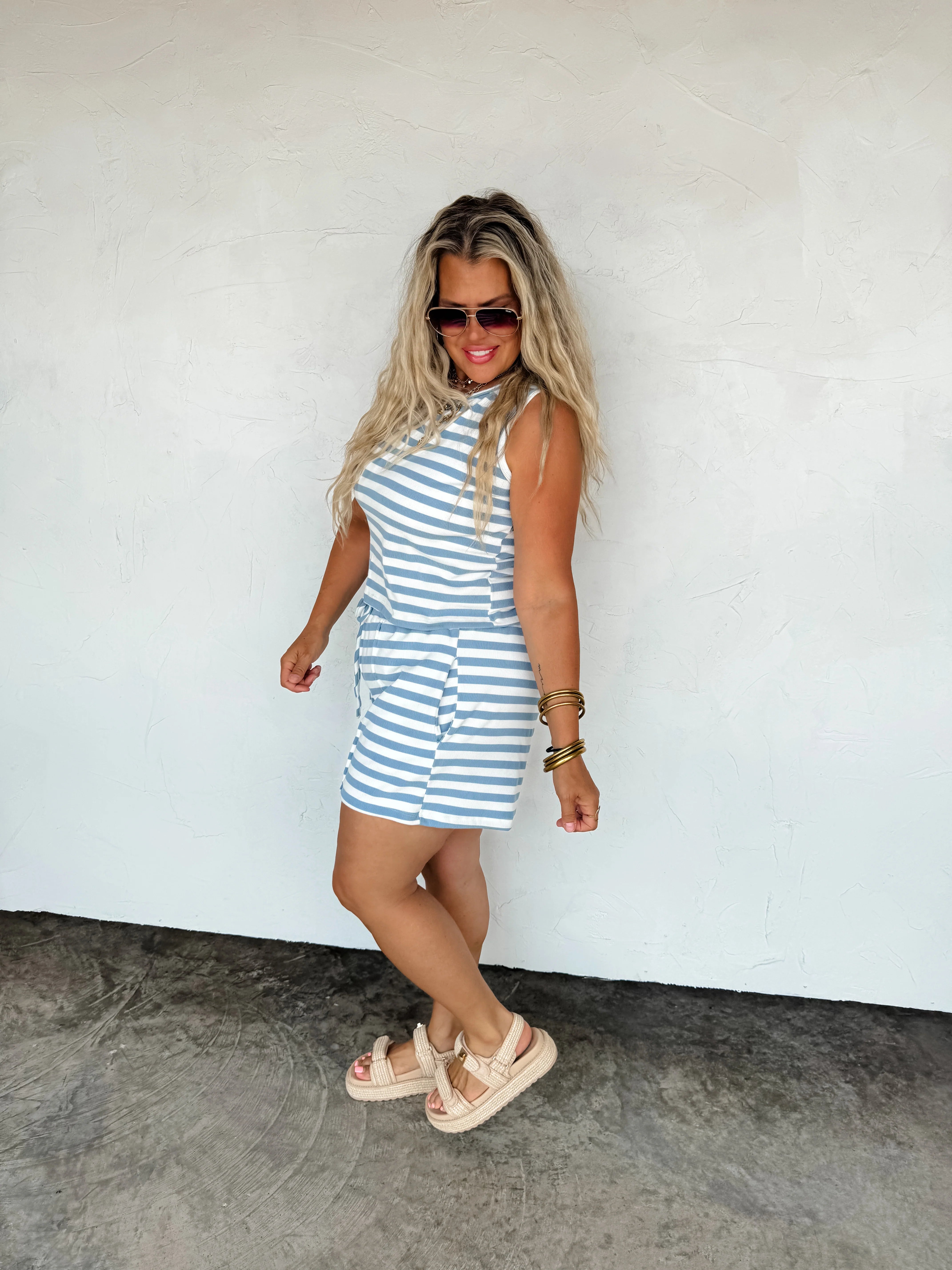 Haven Tank and Short Set in Blue