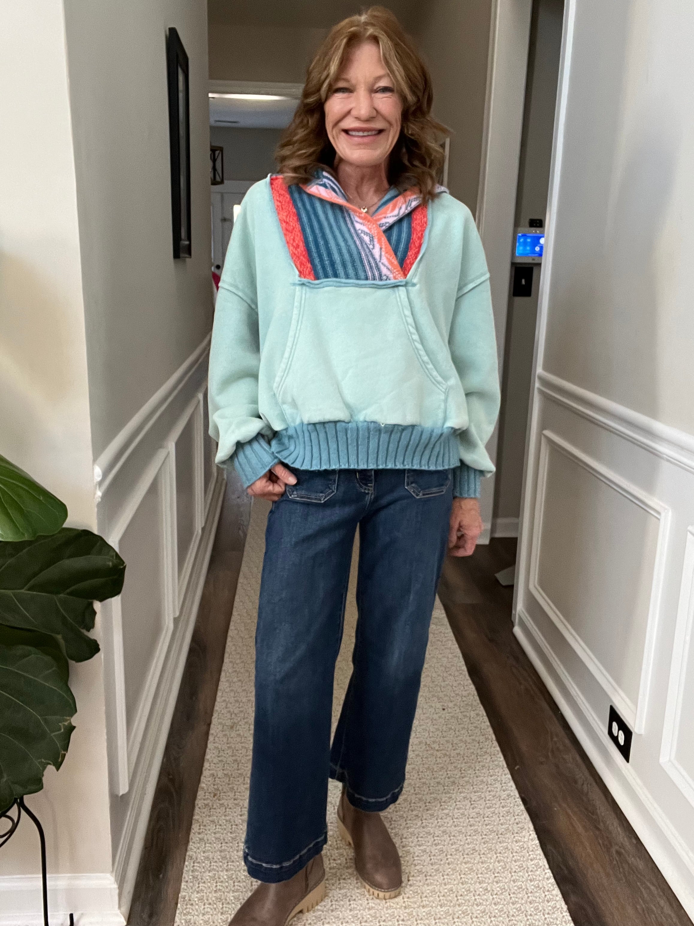 Multi Color Pullover in Ice Pop