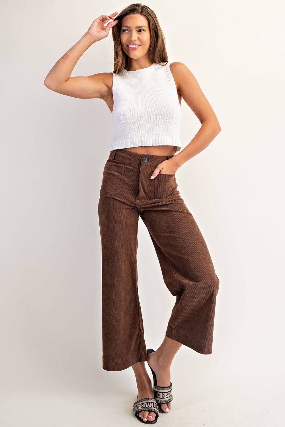 Corduroy Patch Pocket Pants