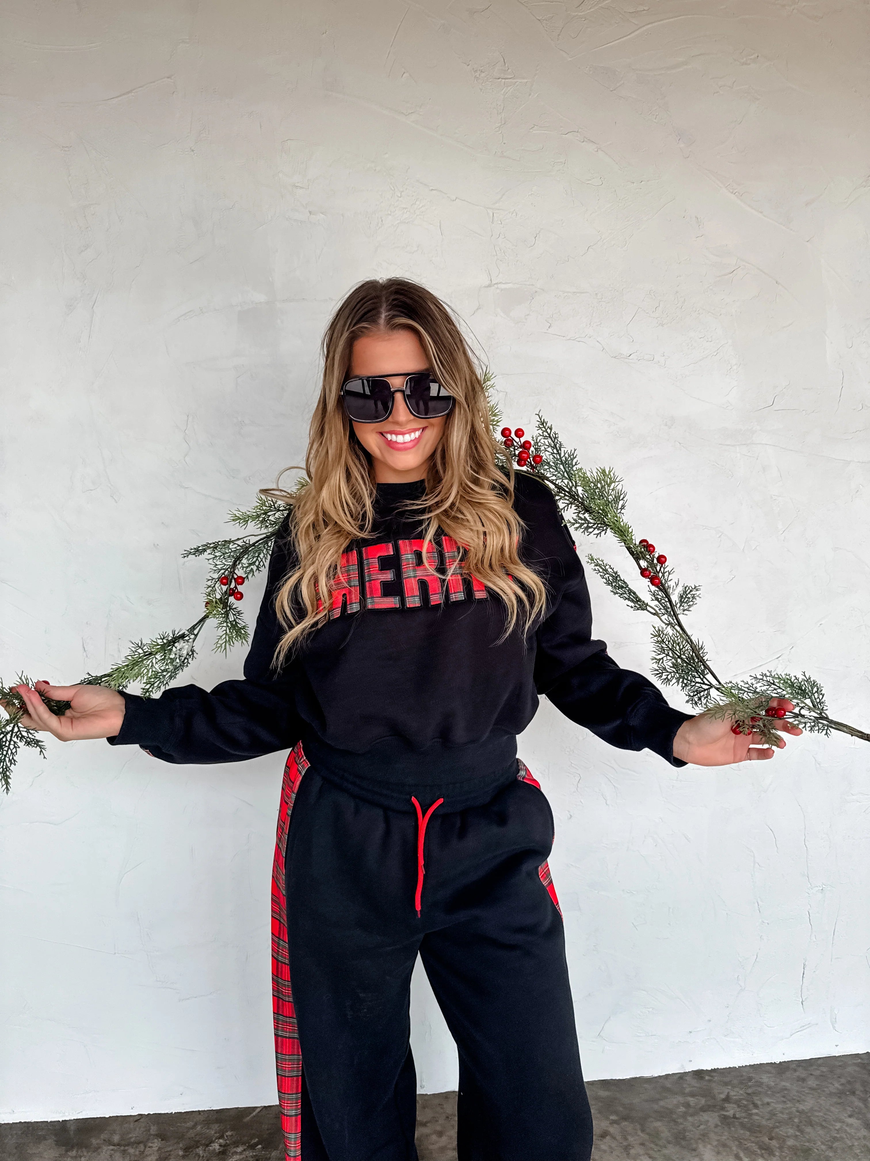 Merry Plaid Fleece Set