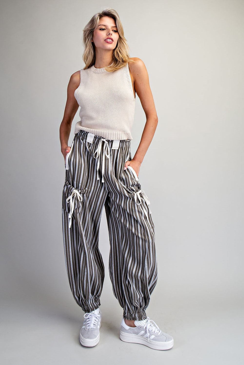 Stripe Jogger in Woodland Moss