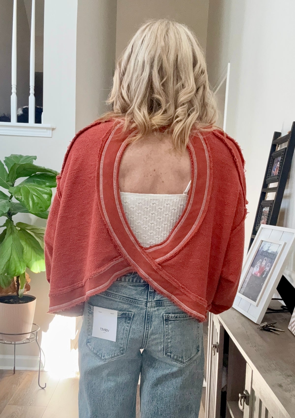 Reverse French Terry Long Sleeve Top
