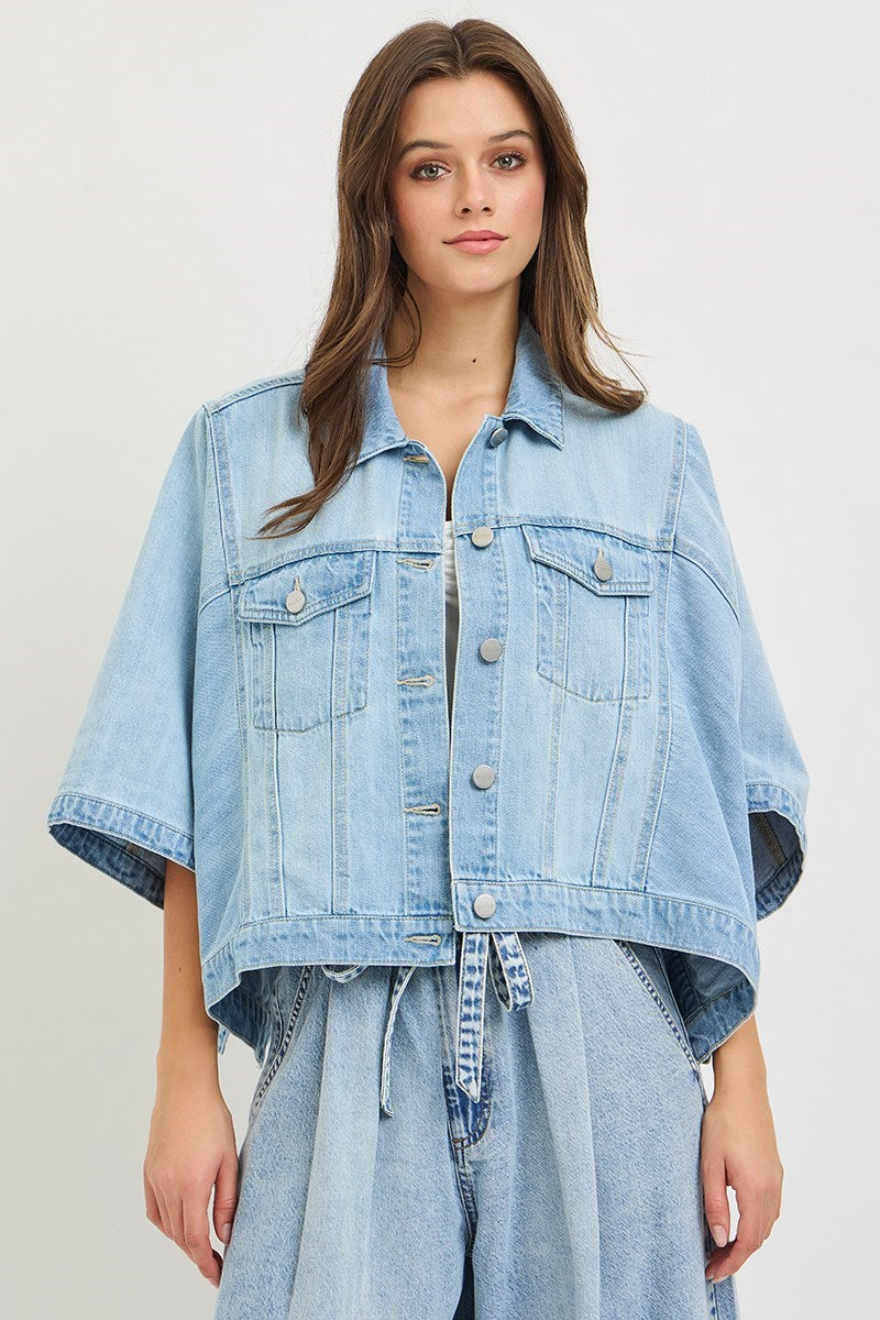 Risen Denim Cape