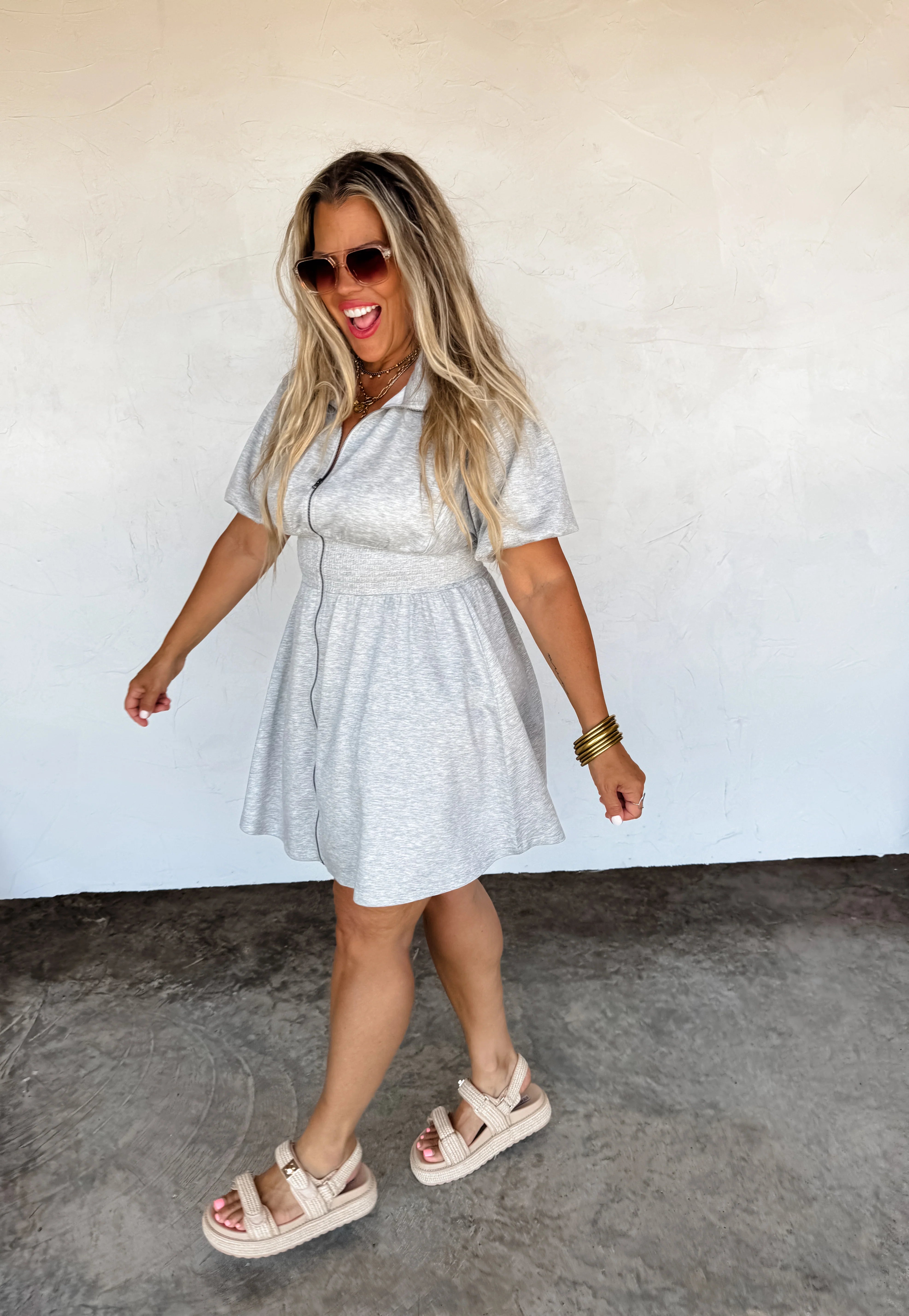 Scuba Athletic Dress in Gray