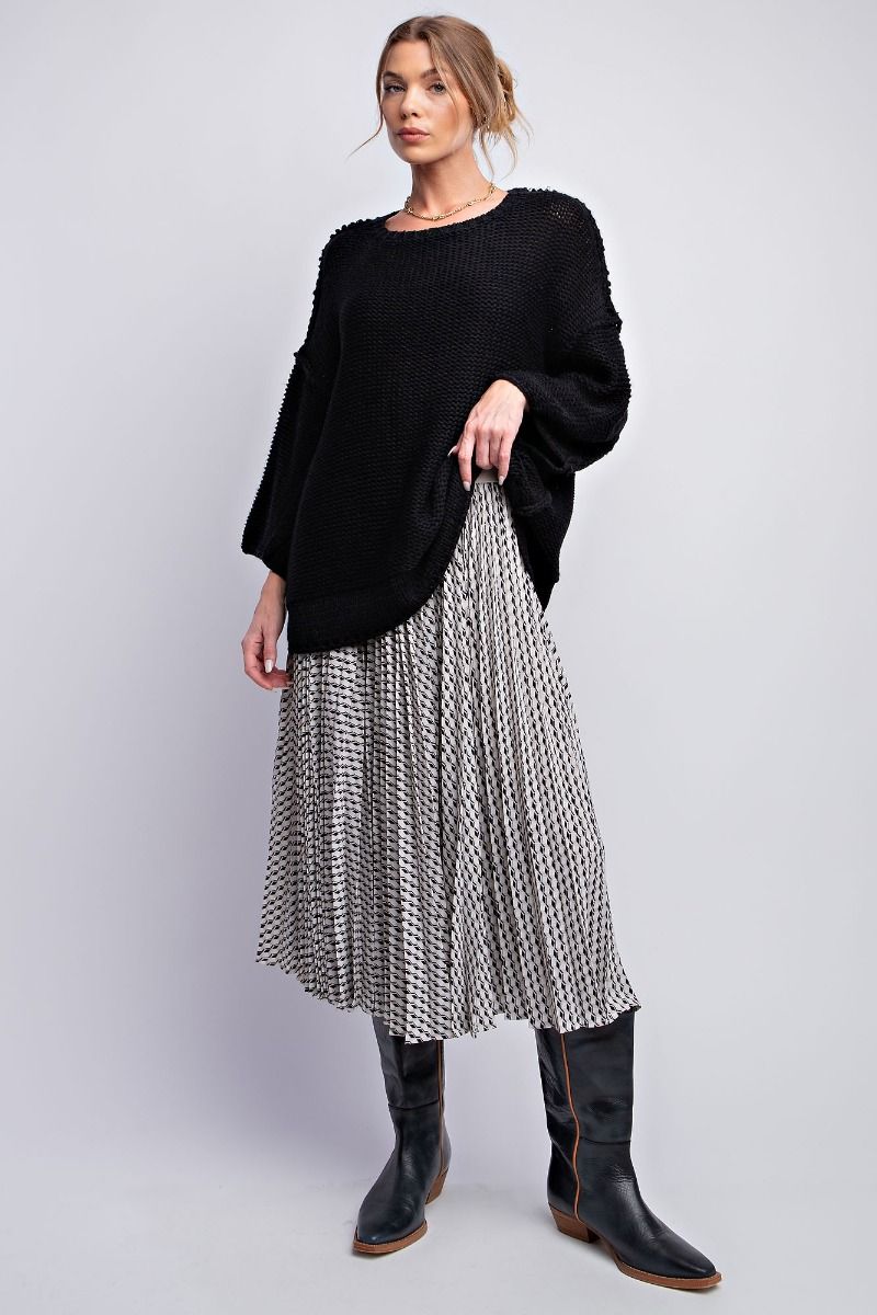 Boxy Dolman top in Black