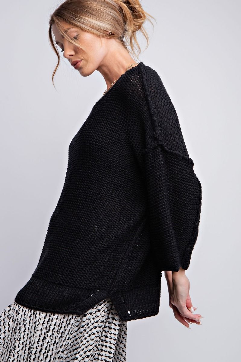 Boxy Dolman top in Black