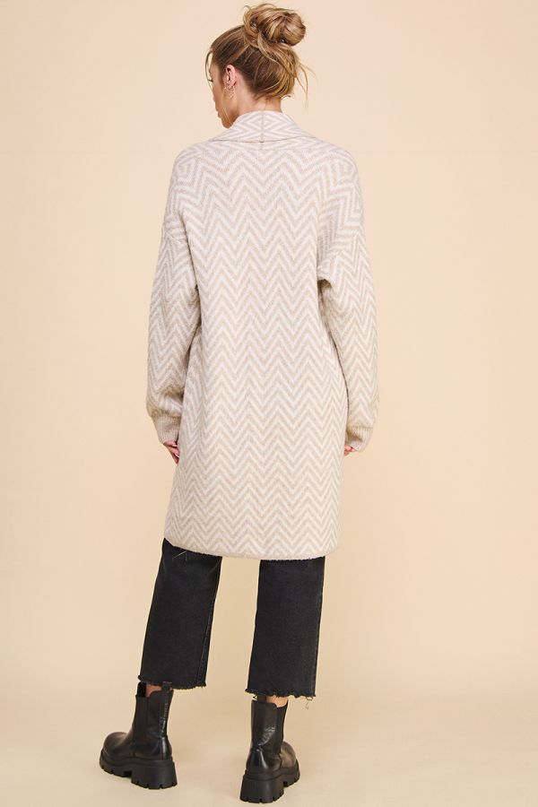 Heathered Chevron Cardigan
