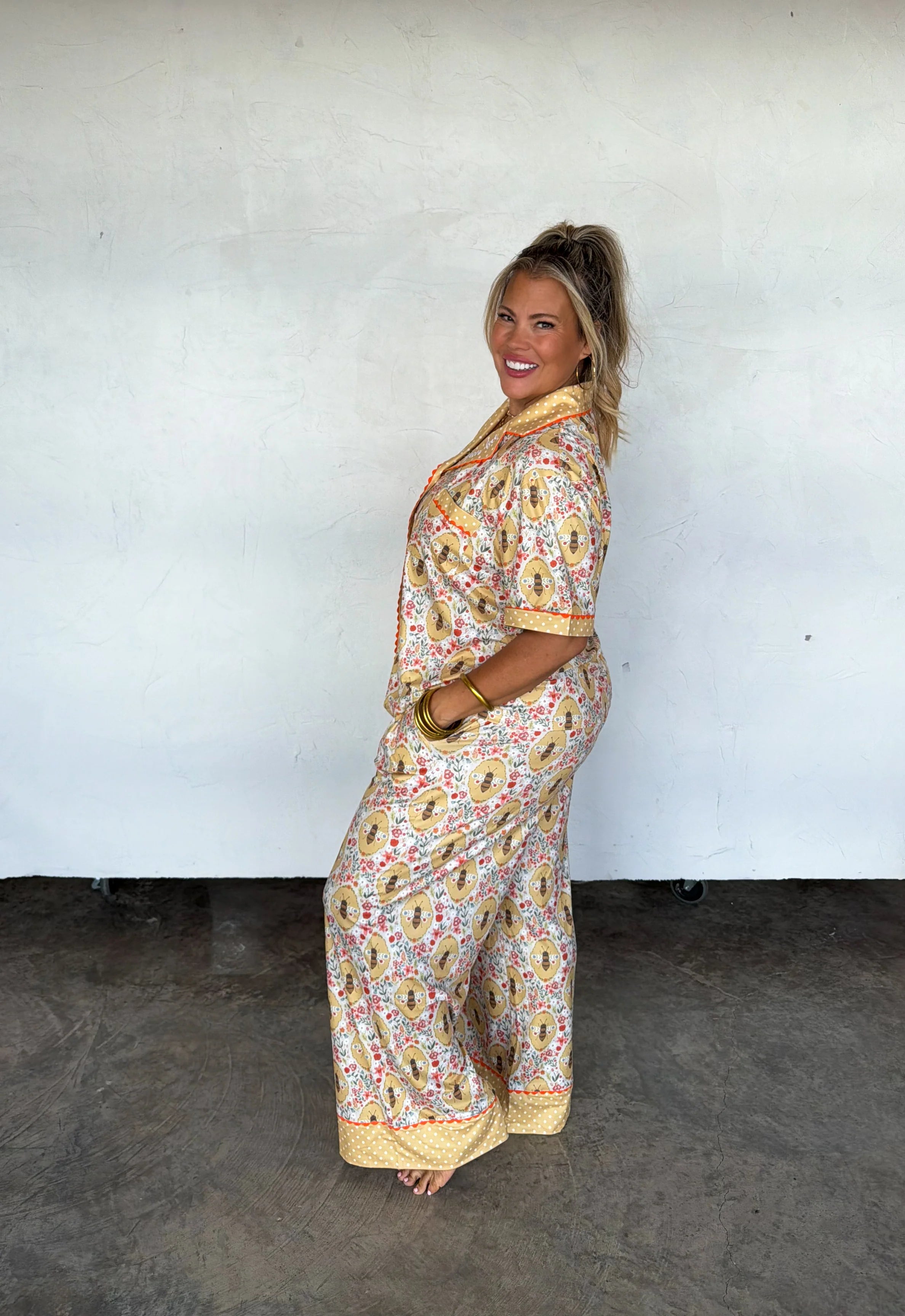 Luxe Farm Girl Pjs in Queen Bee 40% off