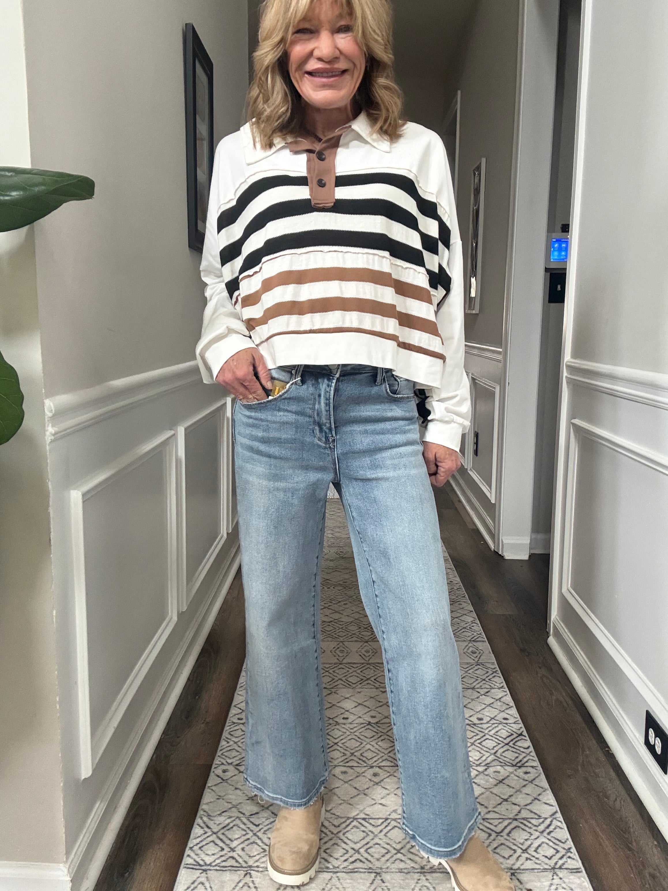 Risen Brand High Rise Jeans Medium Wash