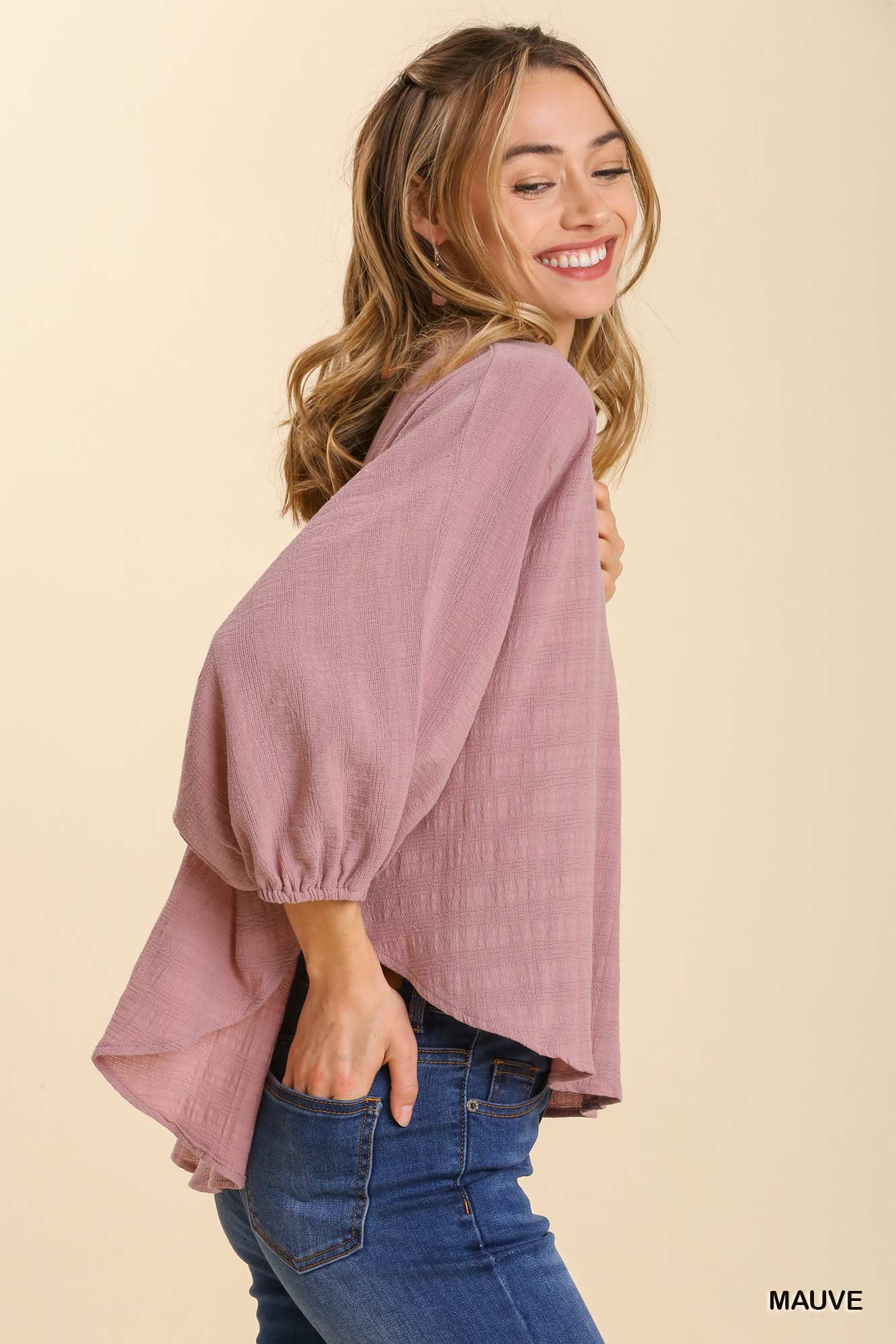 Dolman top in mauve