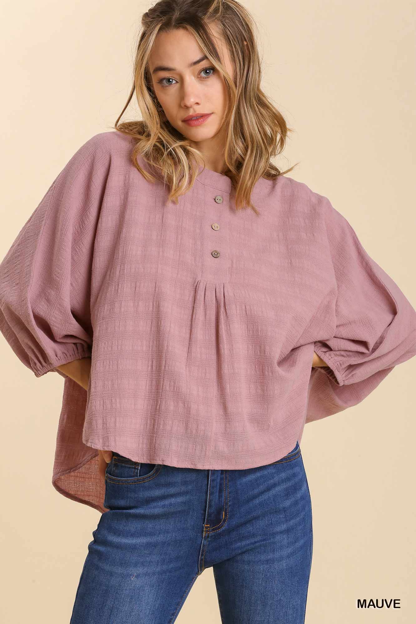 Dolman top in mauve