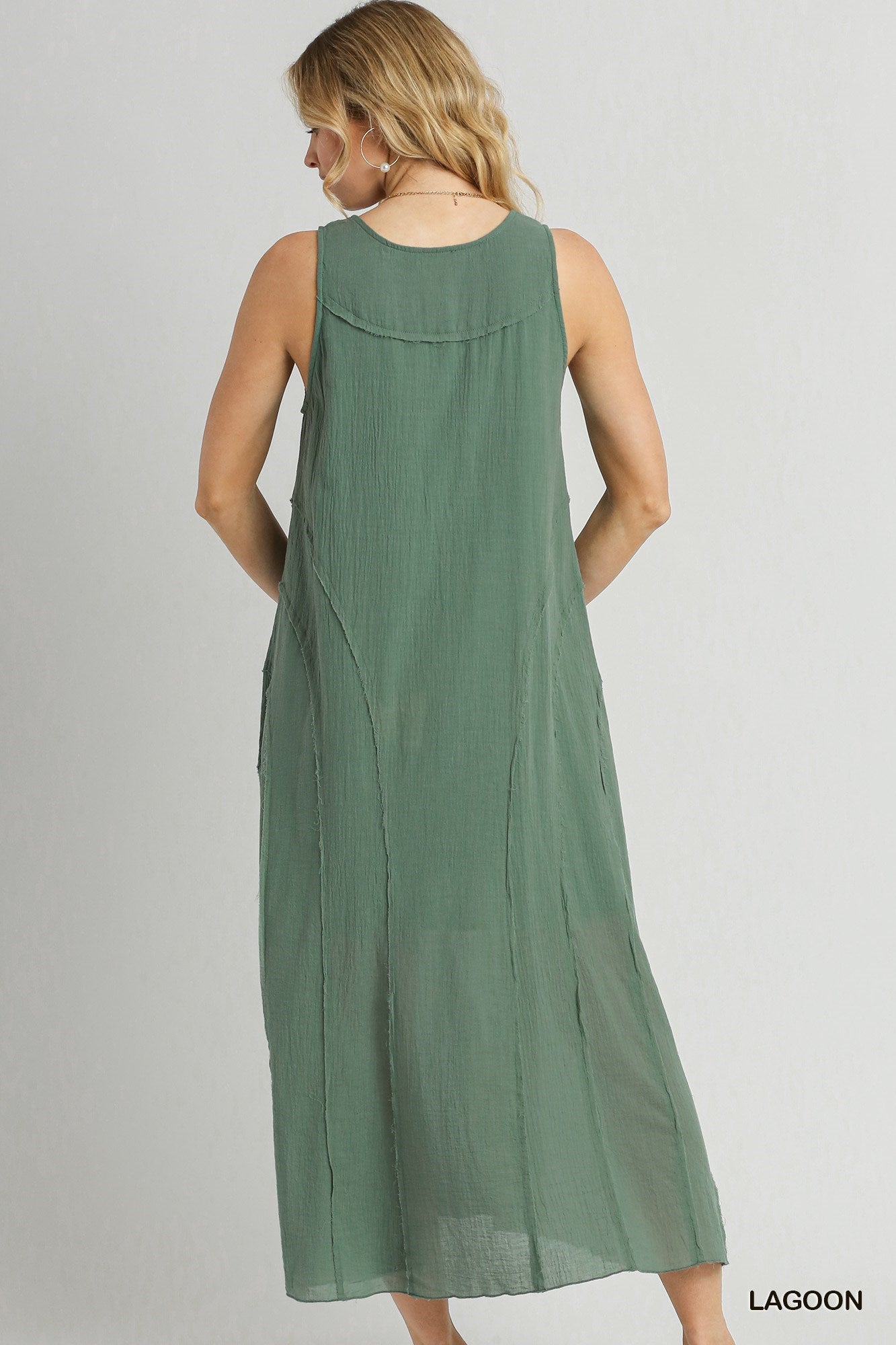 Tank Maxi Dress with cut edge design