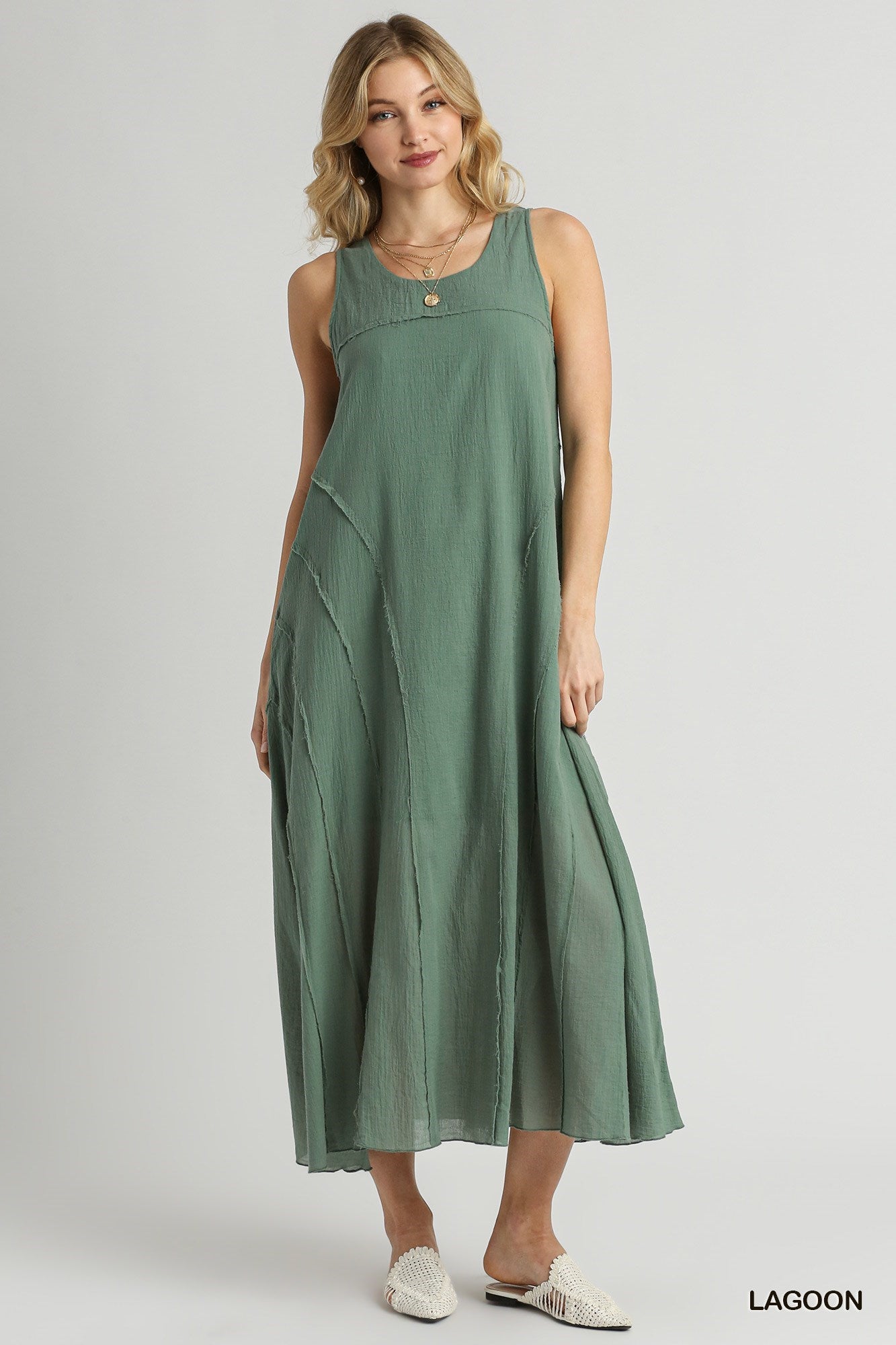 Tank Maxi Dress with cut edge design