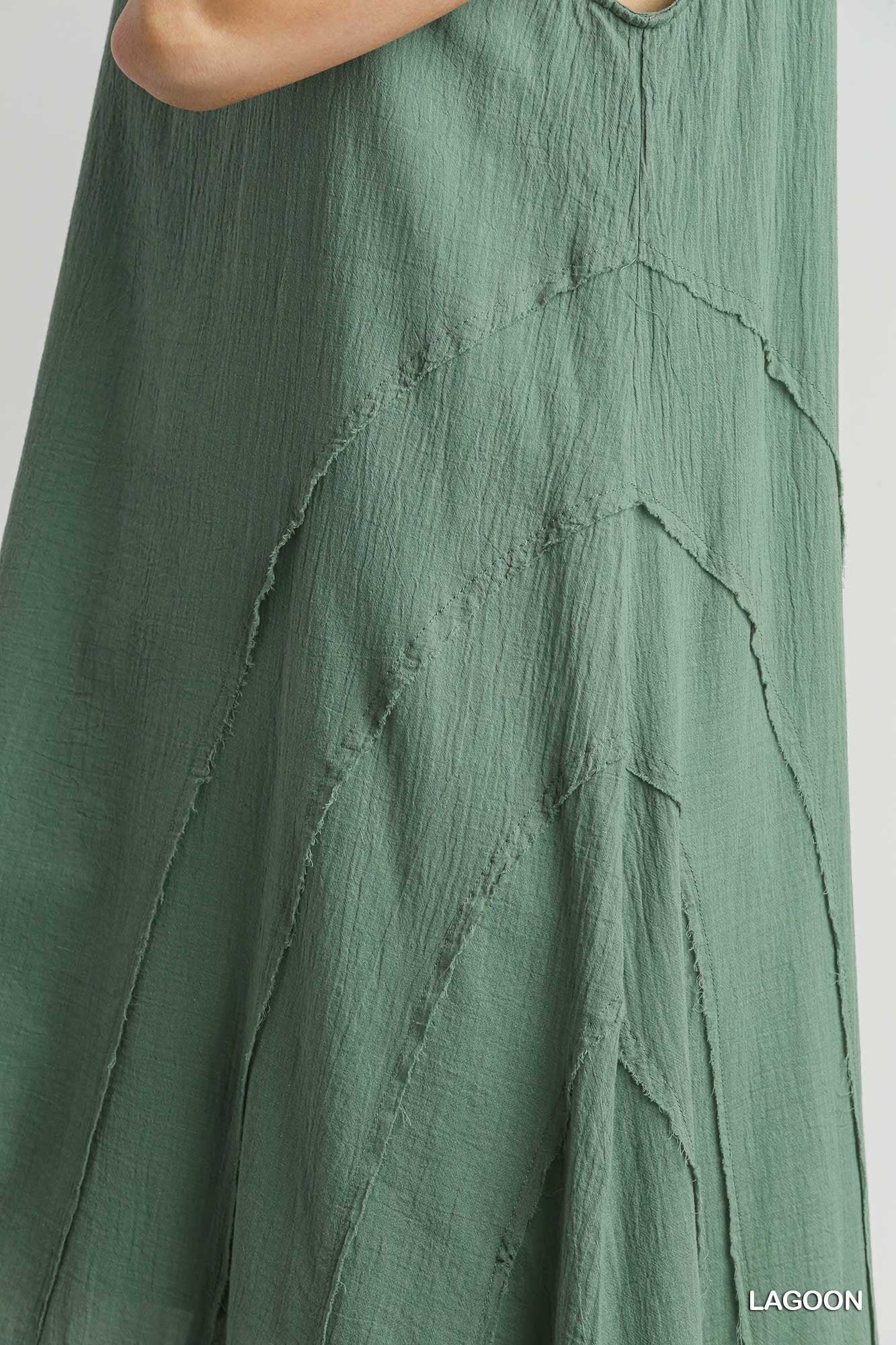 Tank Maxi Dress with cut edge design