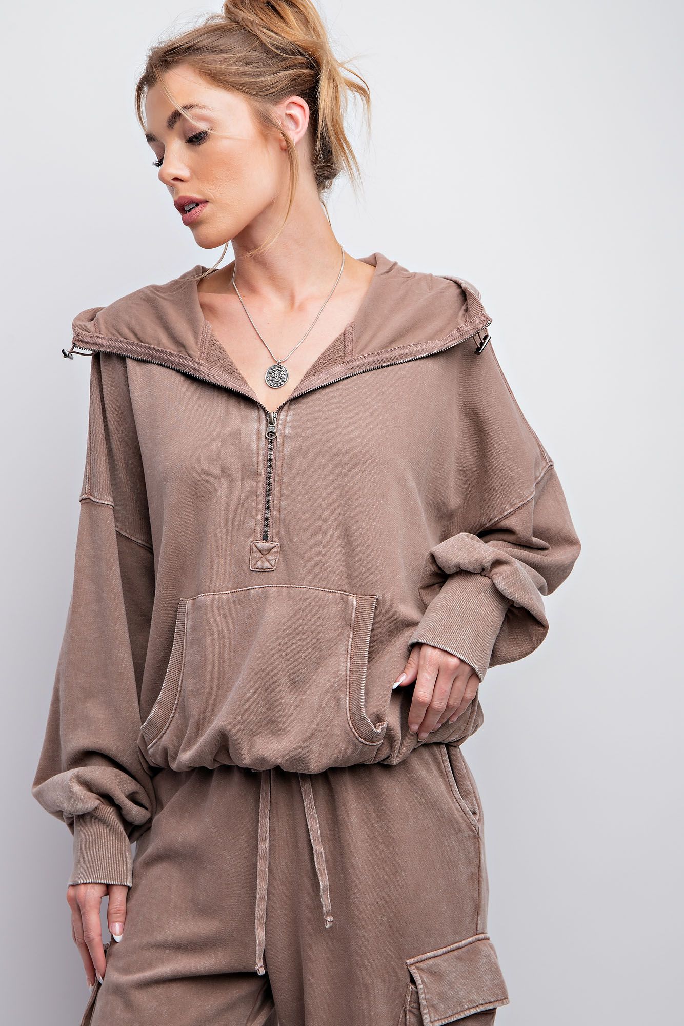 Relaxed Fit Hoodie in Mocha