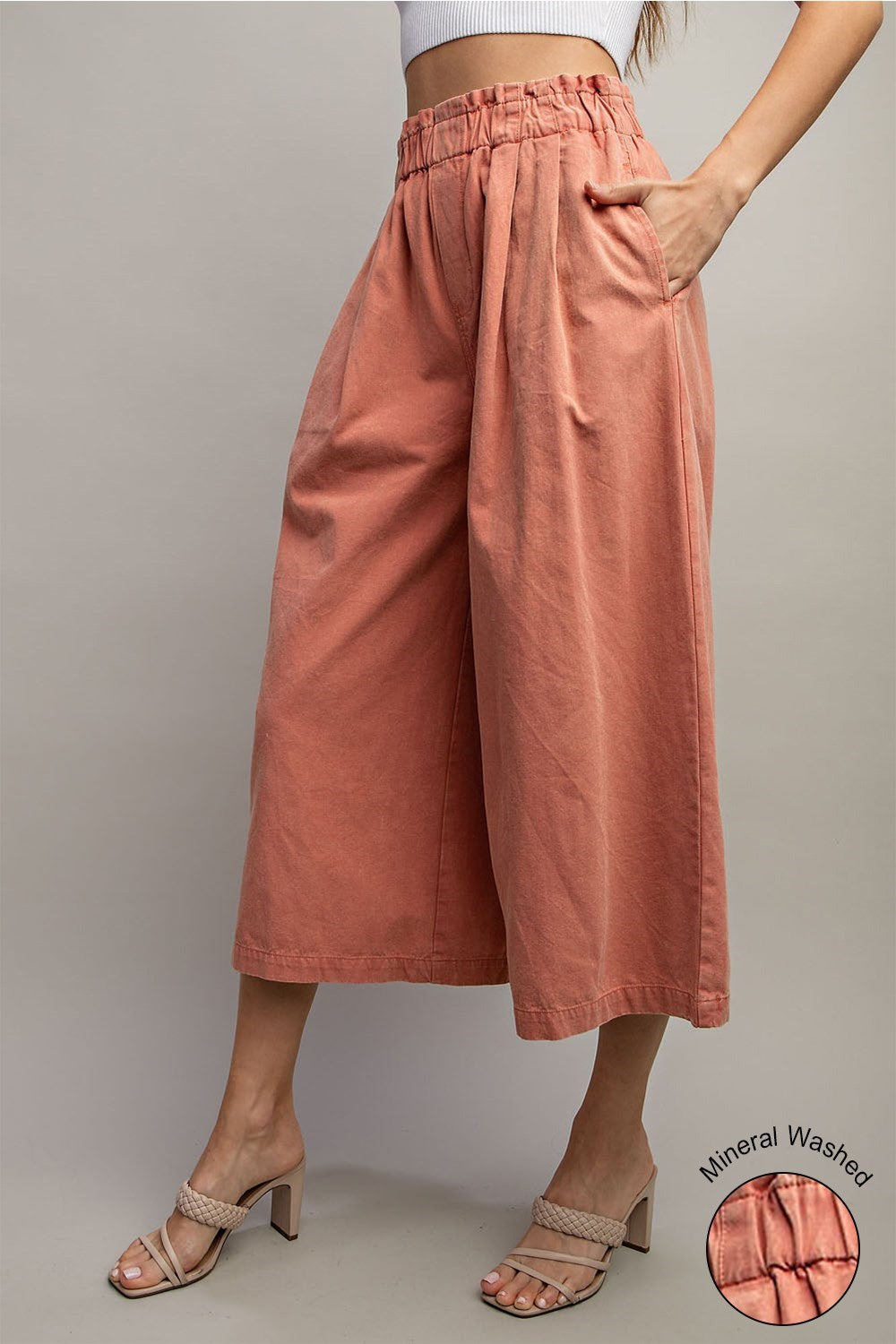 Cropped Pants in Smoky Salmon