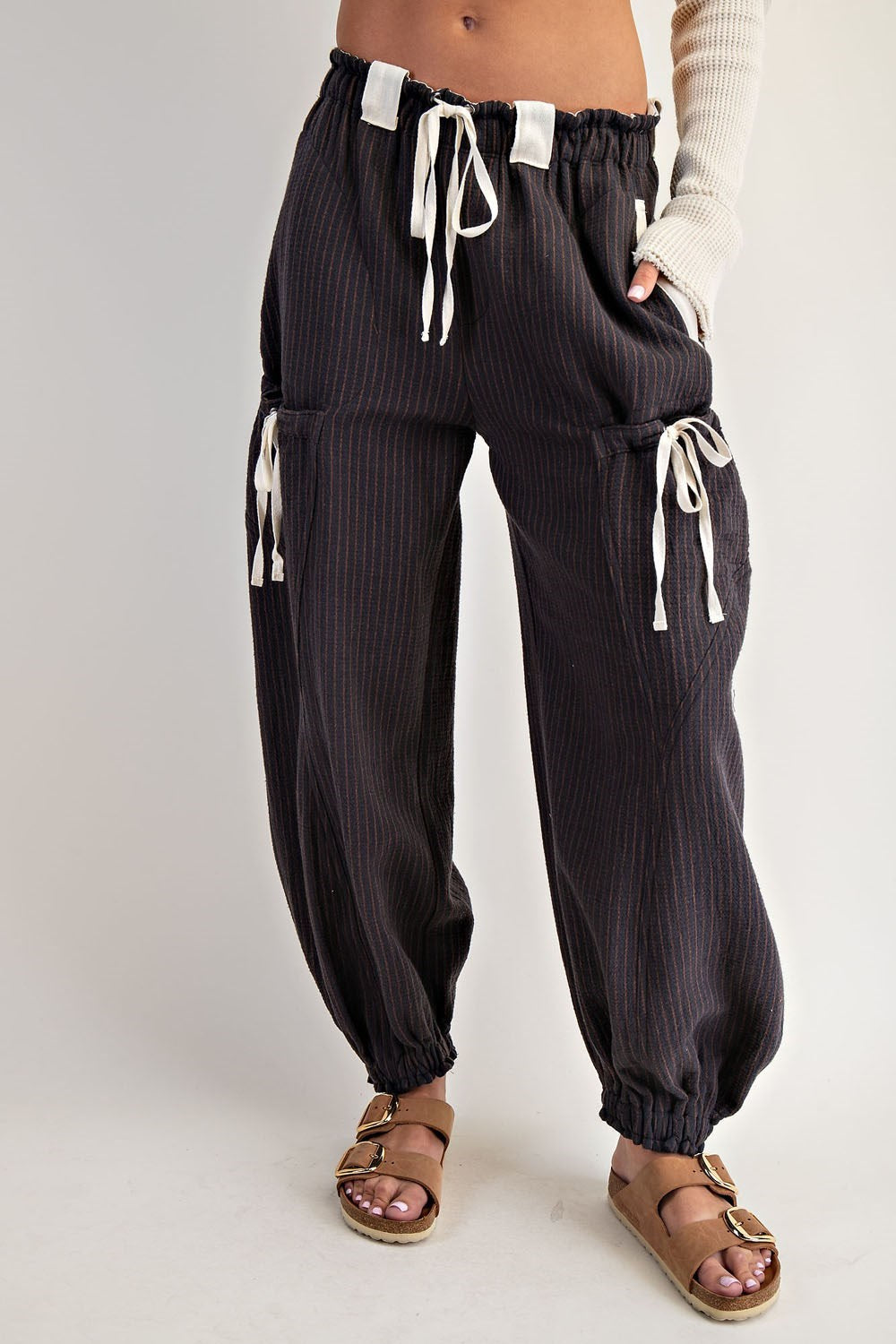 Stripe Utility Pants in Midnight