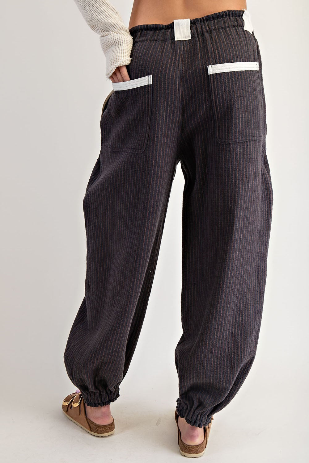 Stripe Utility Pants in Midnight