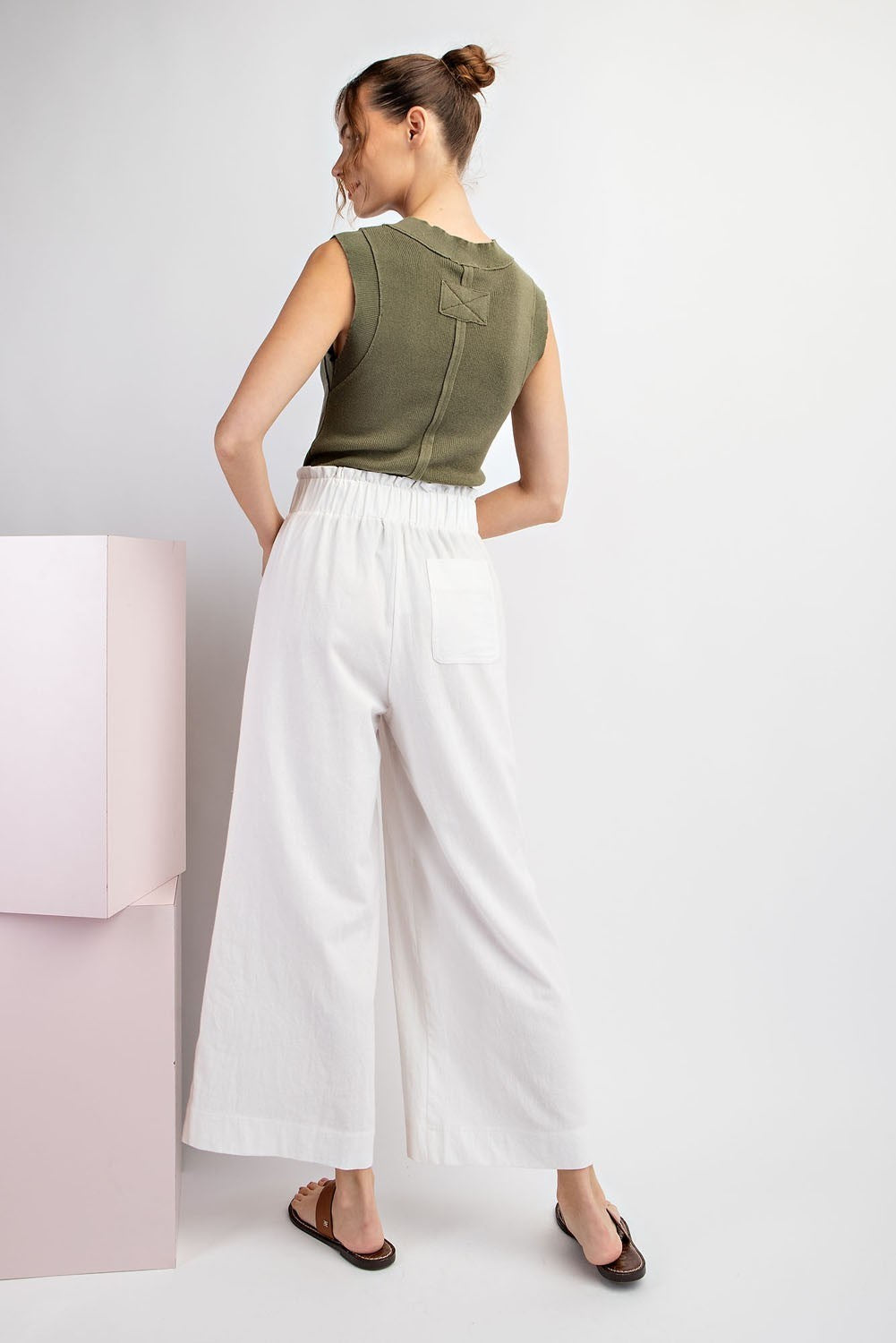Crop Pants in off white