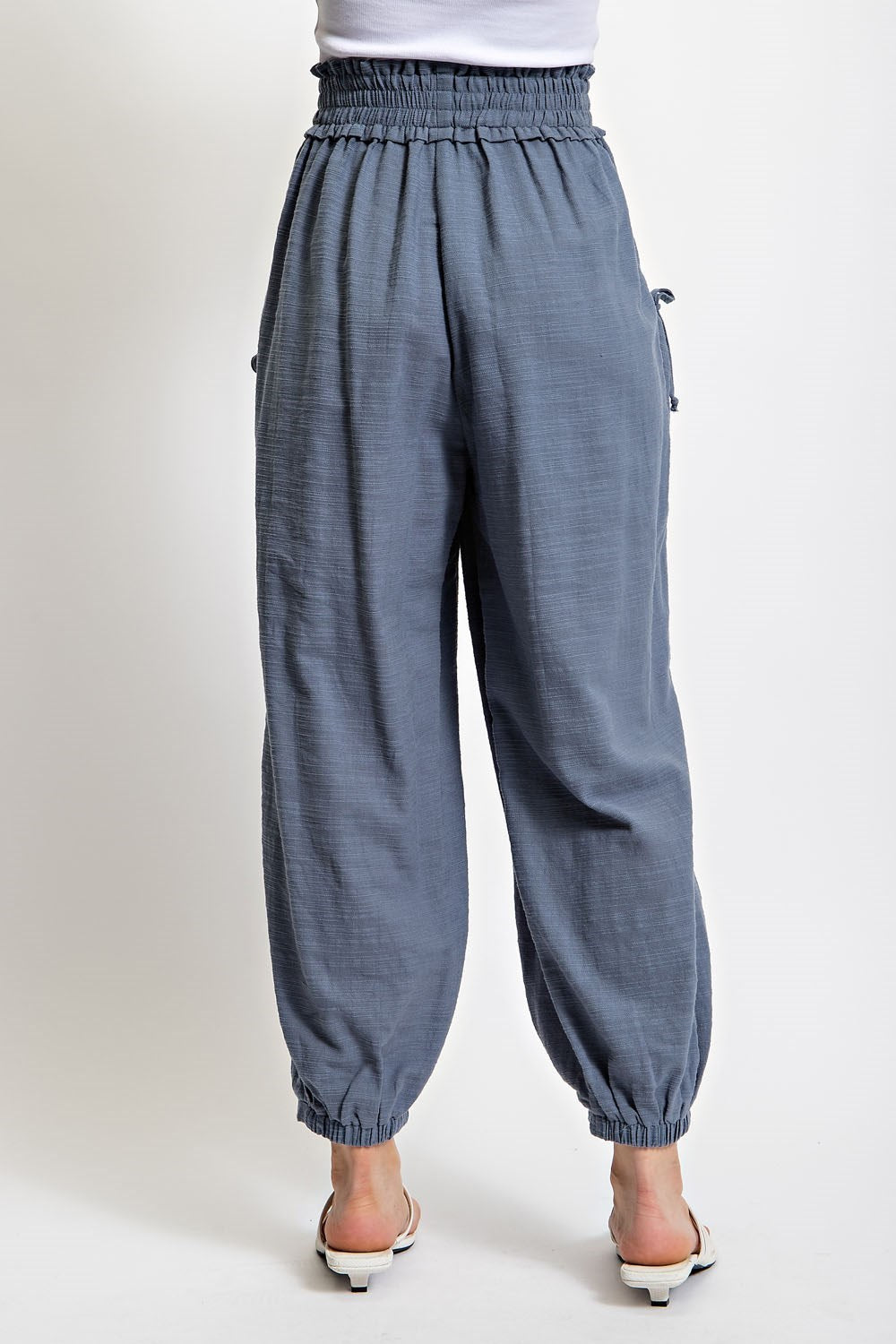 Voluminous Relaxed Pants in Slate Blue