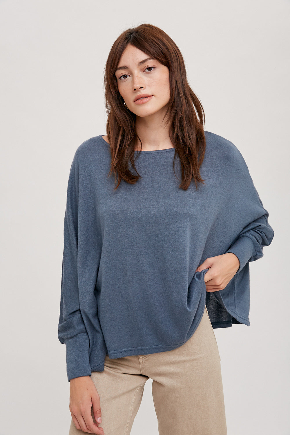 OVERSIZED DOLMAN IN TEAL 40%0ff use code sale40