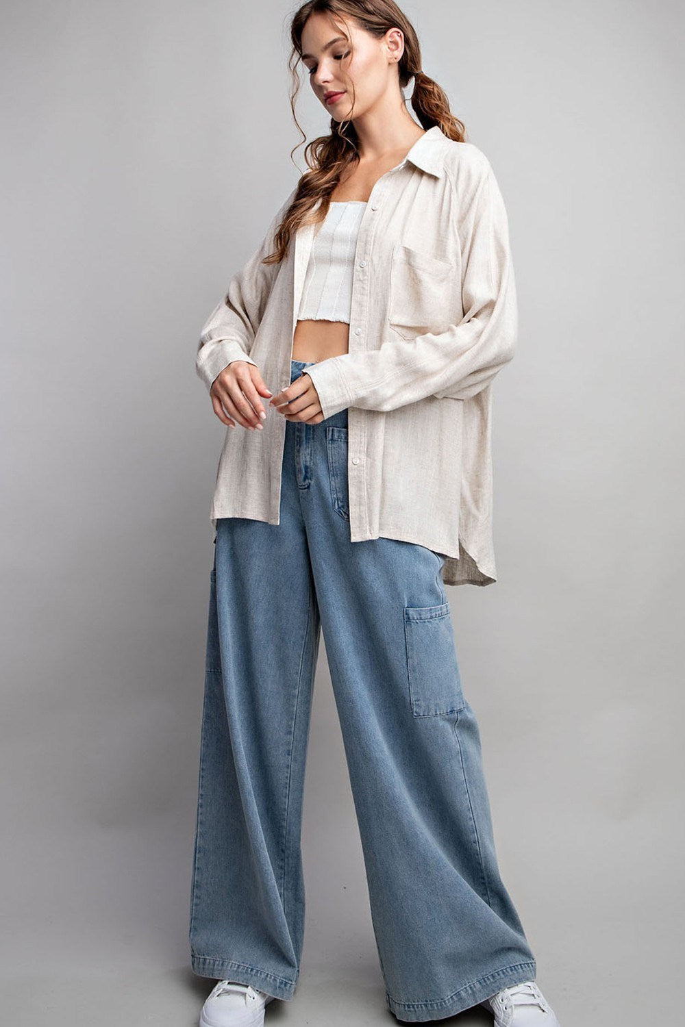 Classic Linen Button Down in Linen