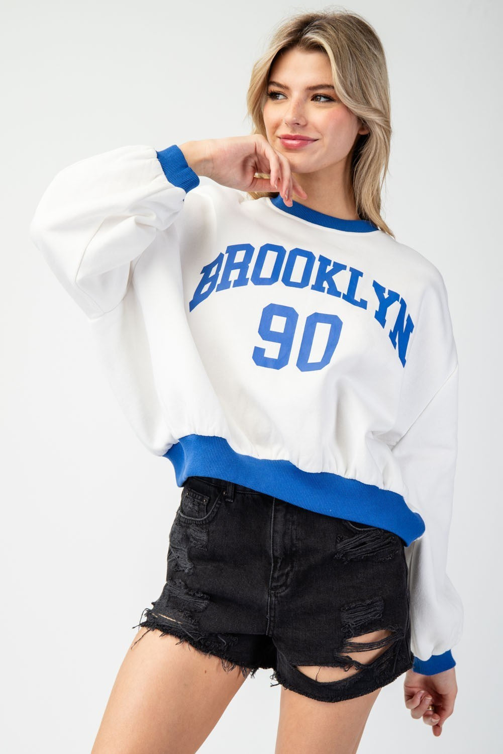 Long Sleeve Brooklyn Printed Top