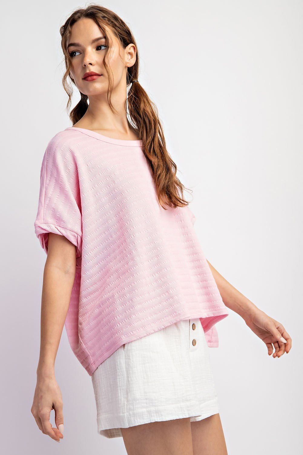 Textured Loose Fit top in 2 colors