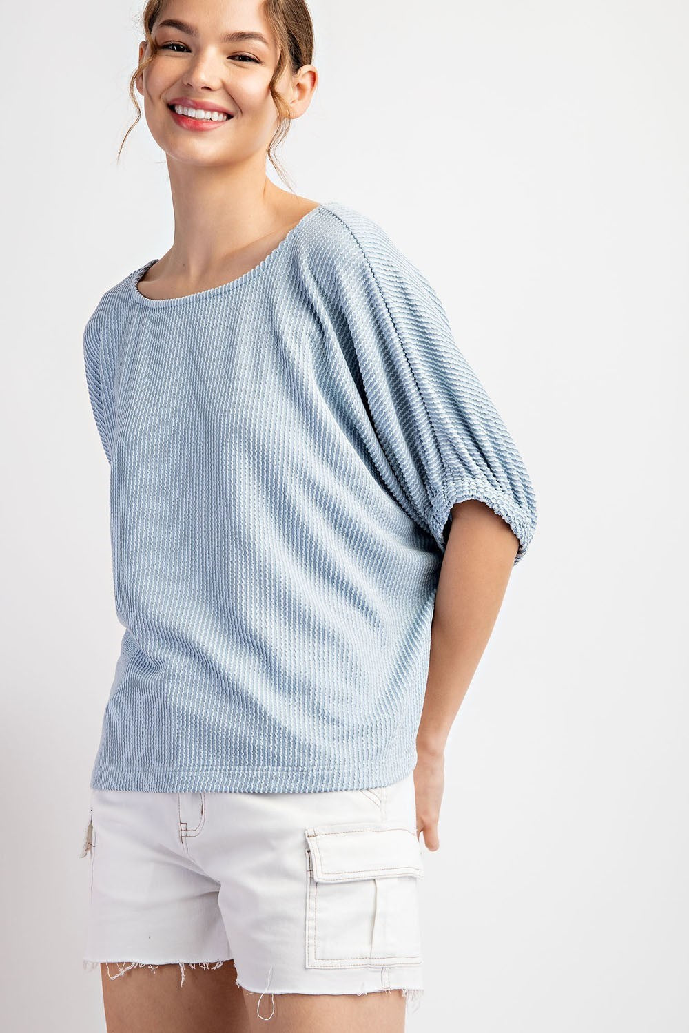 Dolman Top in Periwinkle 40%0ff no code needed