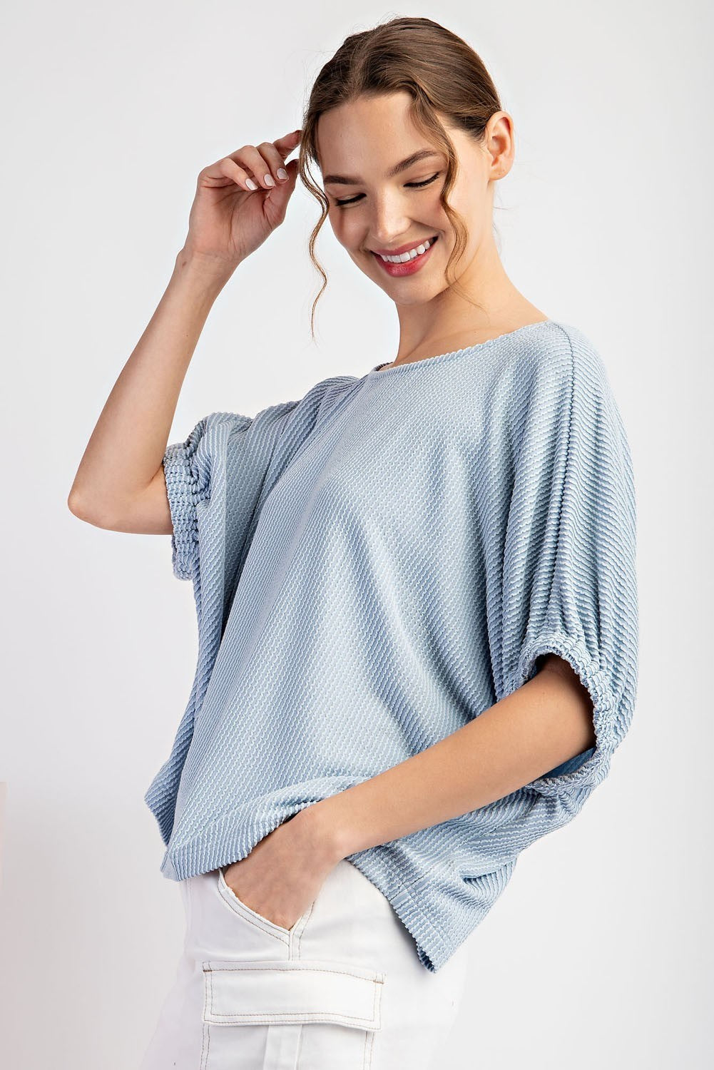 Dolman Top in Periwinkle 40%0ff no code needed