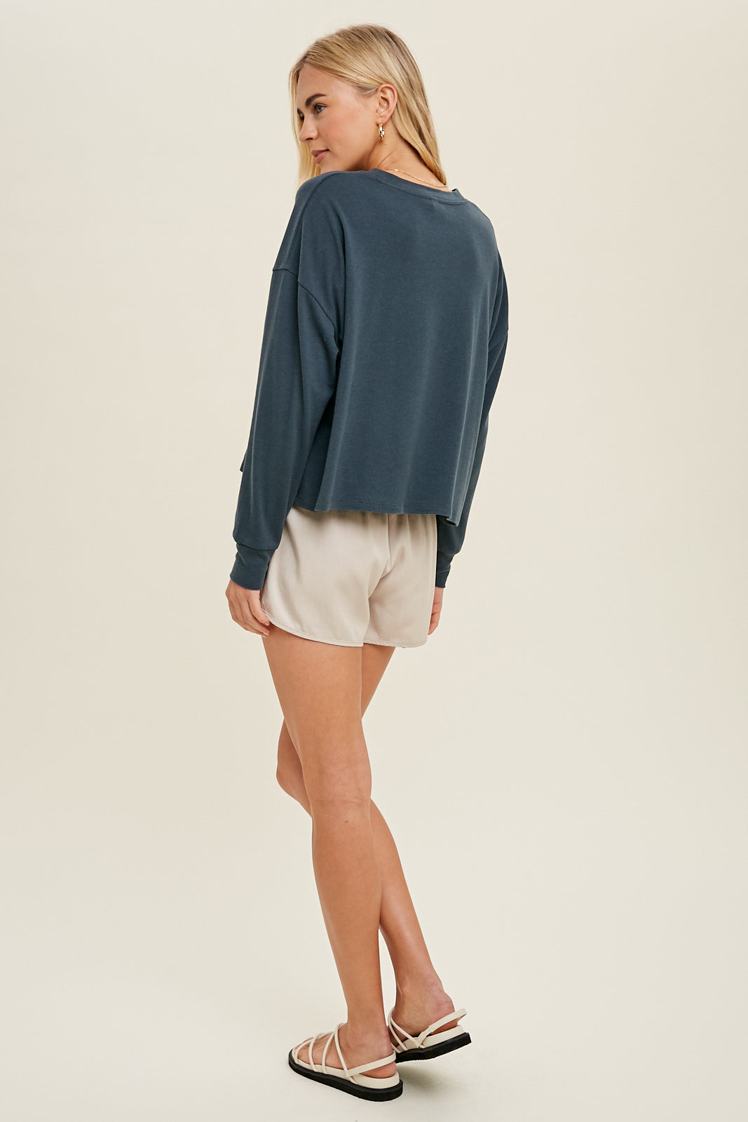 SOFT RELAXED CROP KNIT TOP in 3 colors