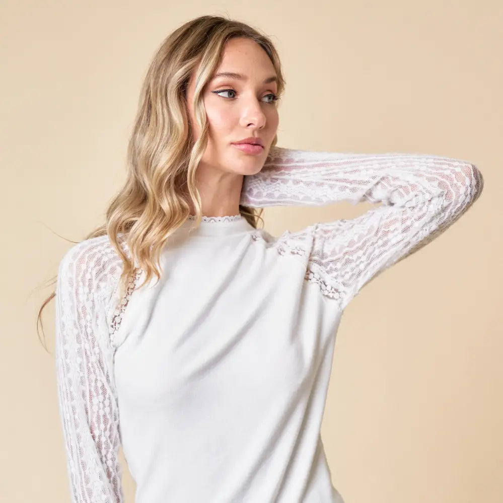 Lace Raglan Top